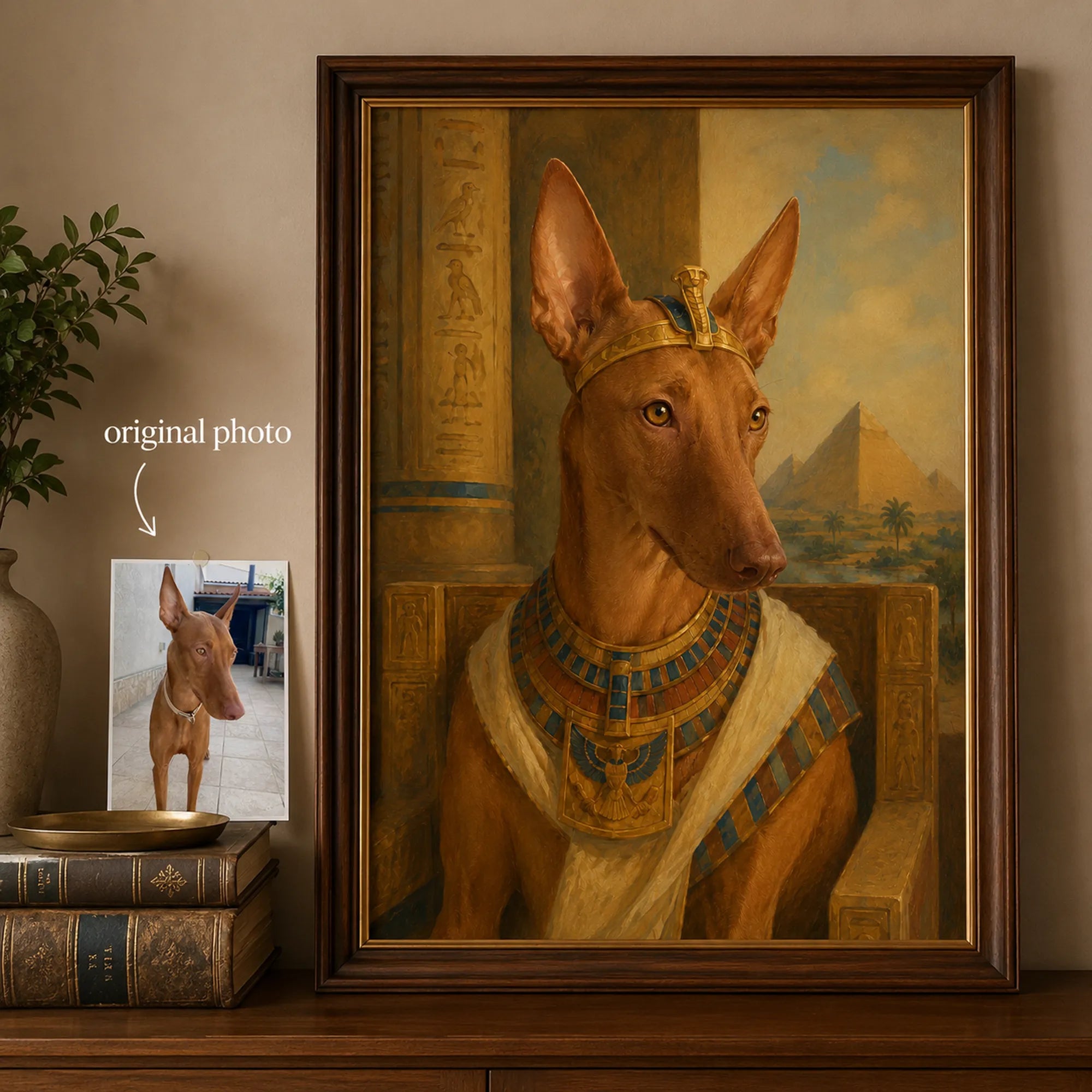 Custom Pet Portrait Oil Painting | Egyptian Pet Portraits