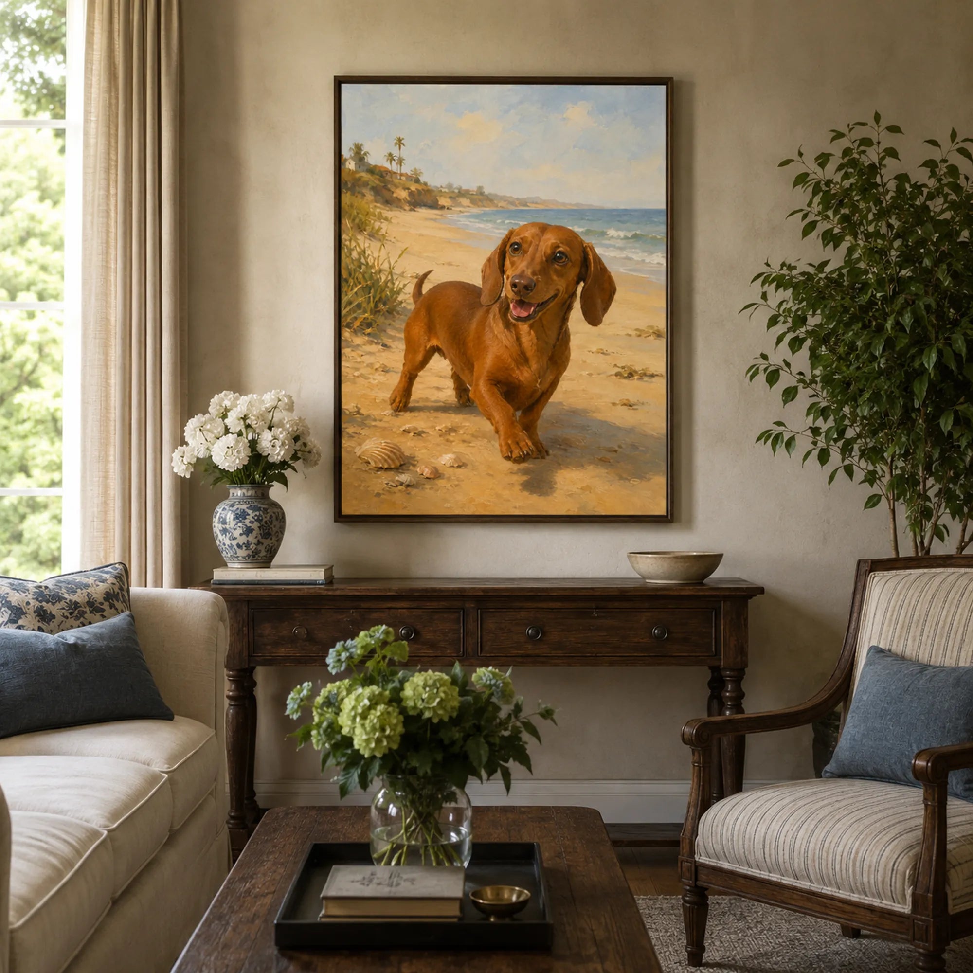 Custom Pet Portrait Oil Painting | Coastal Pet Portraits