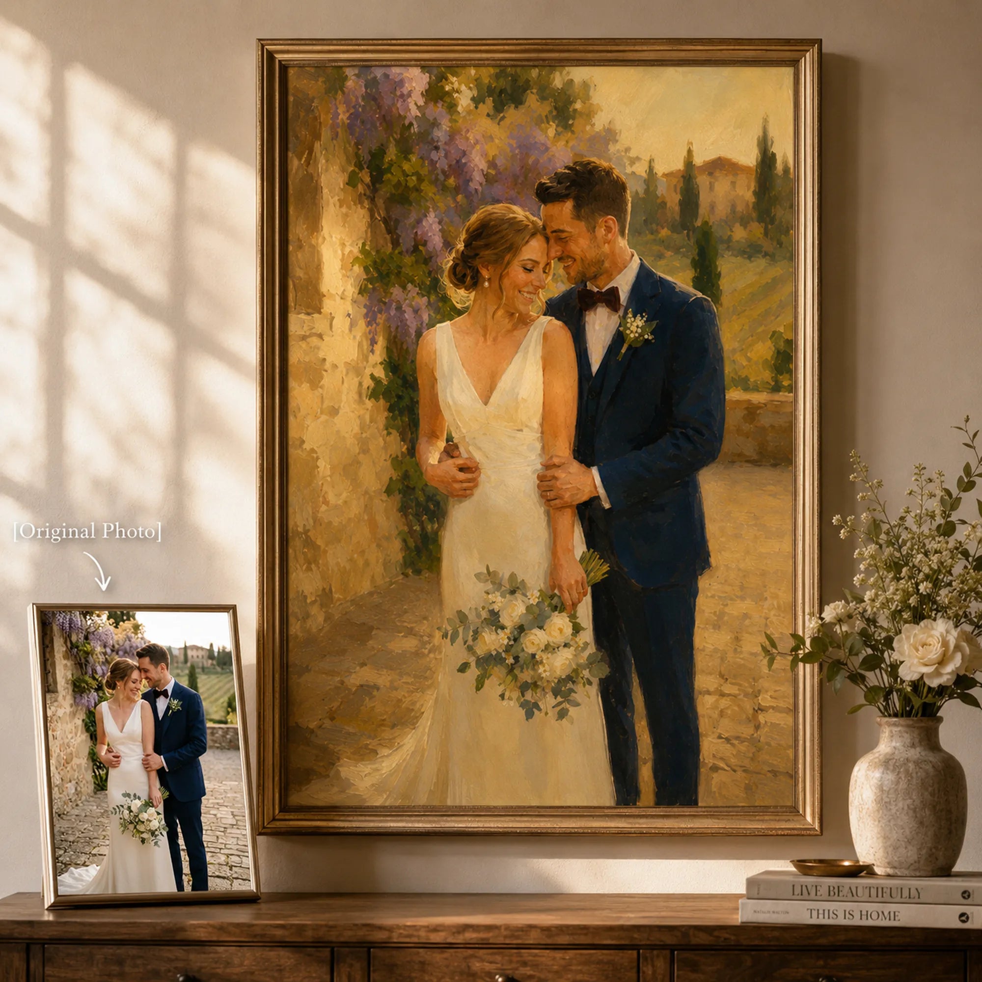 Custom 2-3 People Portrait Oil Painting | Origin Background