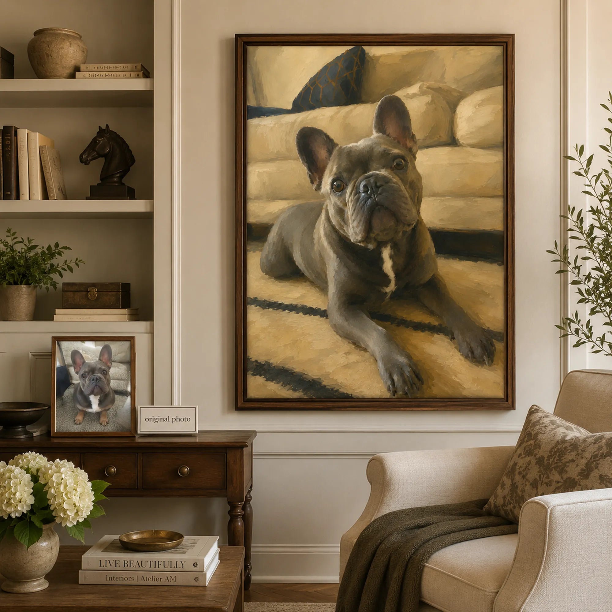 Custom Pet Portrait Oil Painting | Origin Background