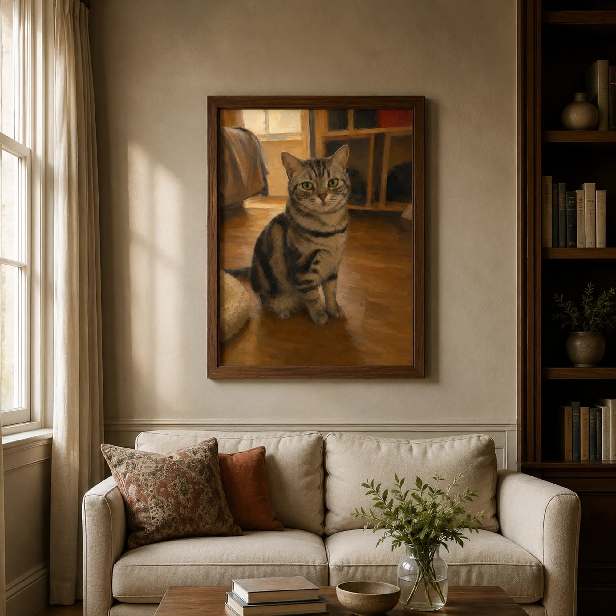 Custom Pet Portrait Oil Painting | Origin Background