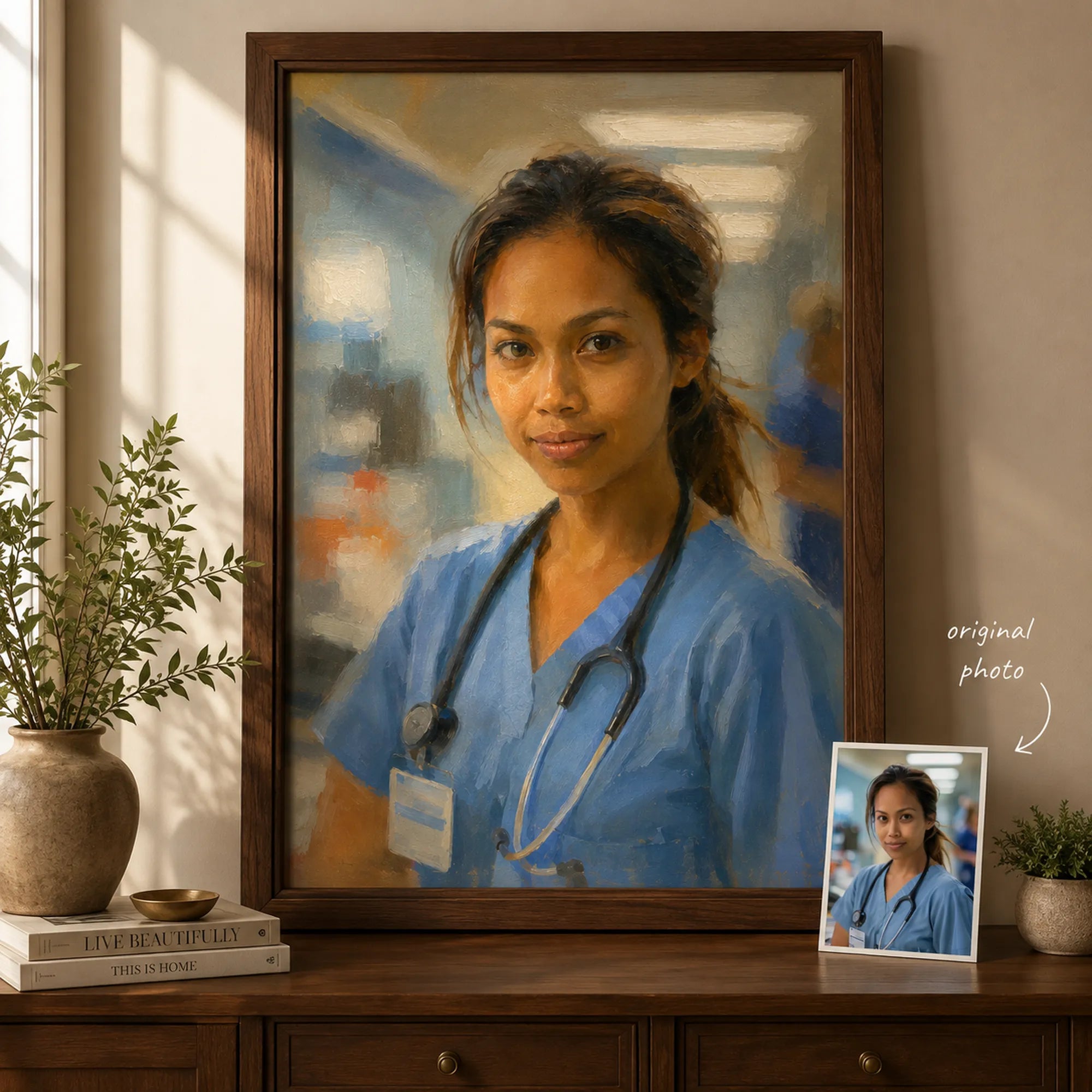 Custom Single Portrait Oil Painting | Origin Background
