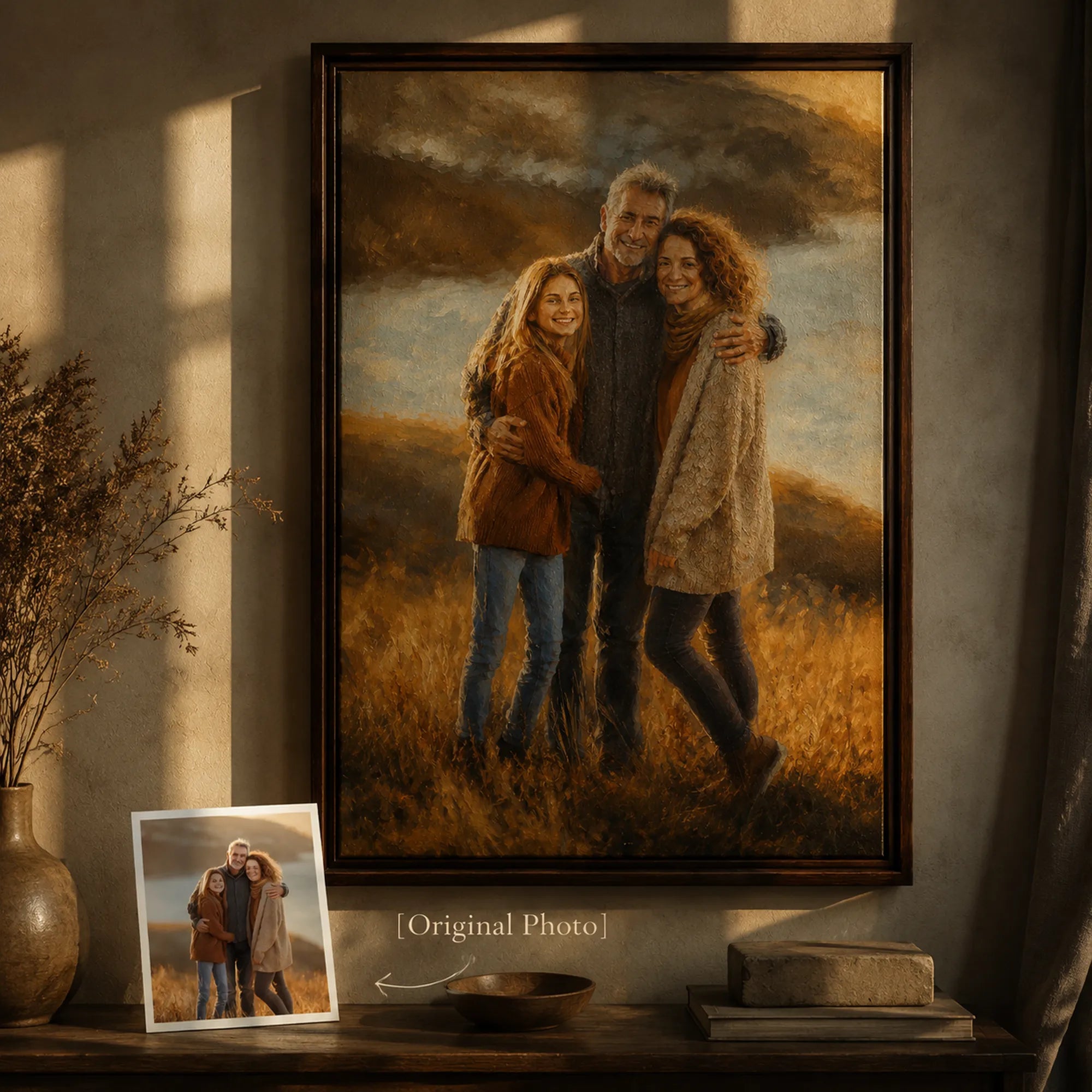 Custom 2-3 People Portrait Oil Painting | Origin Background