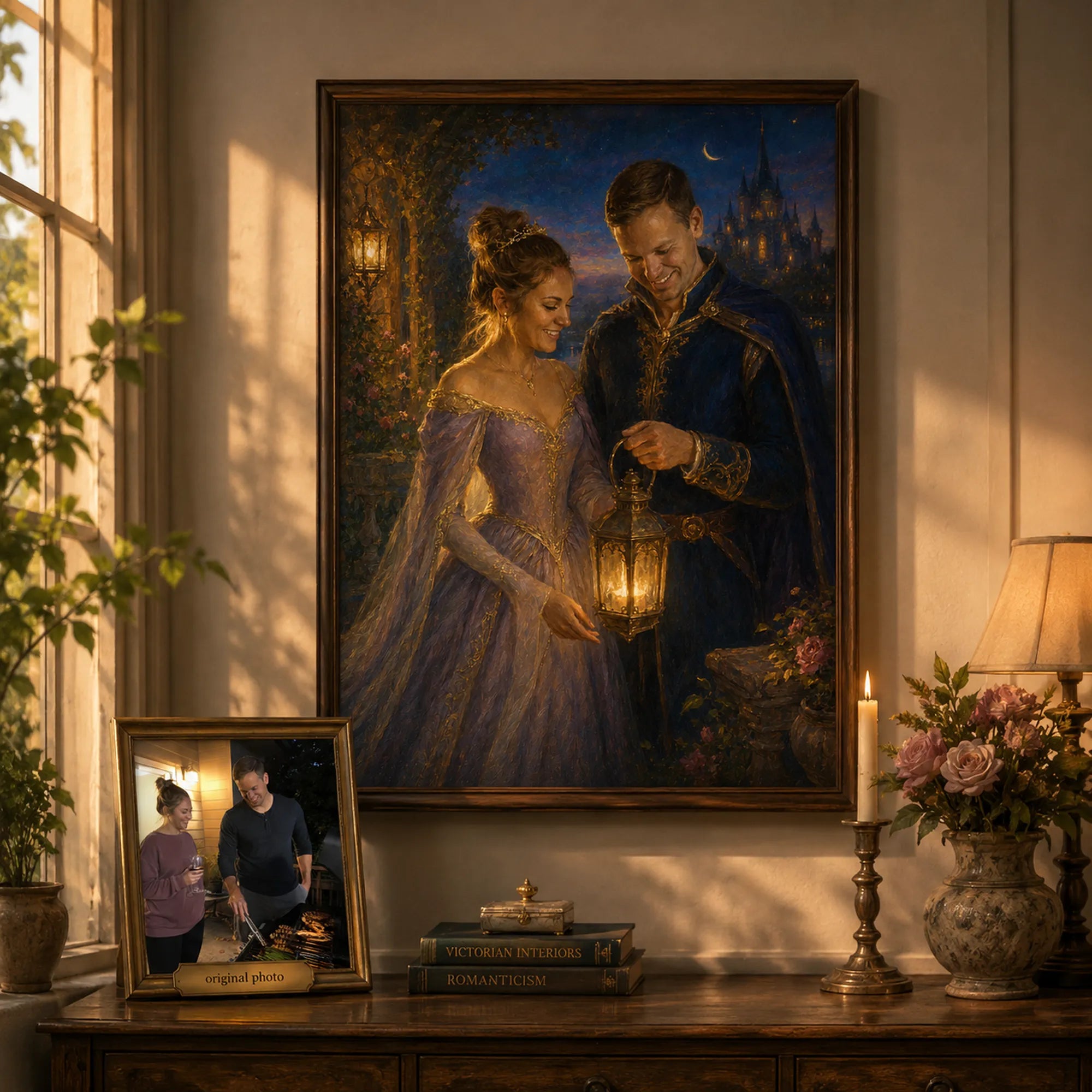 Custom 2-3 People Portrait Oil Painting | Fairy Tale Romance