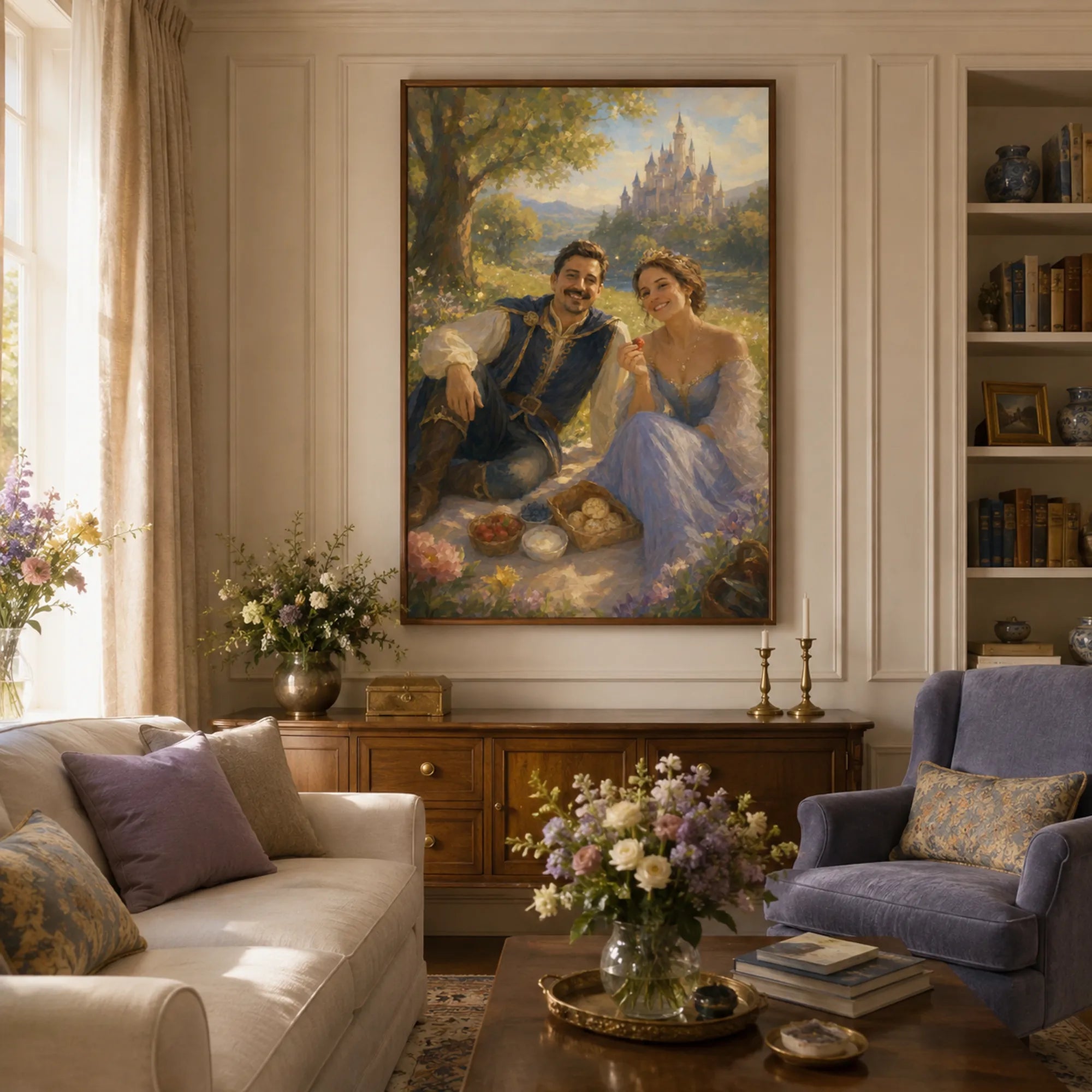 Custom 2-3 People Portrait Oil Painting | Fairy Tale Romance