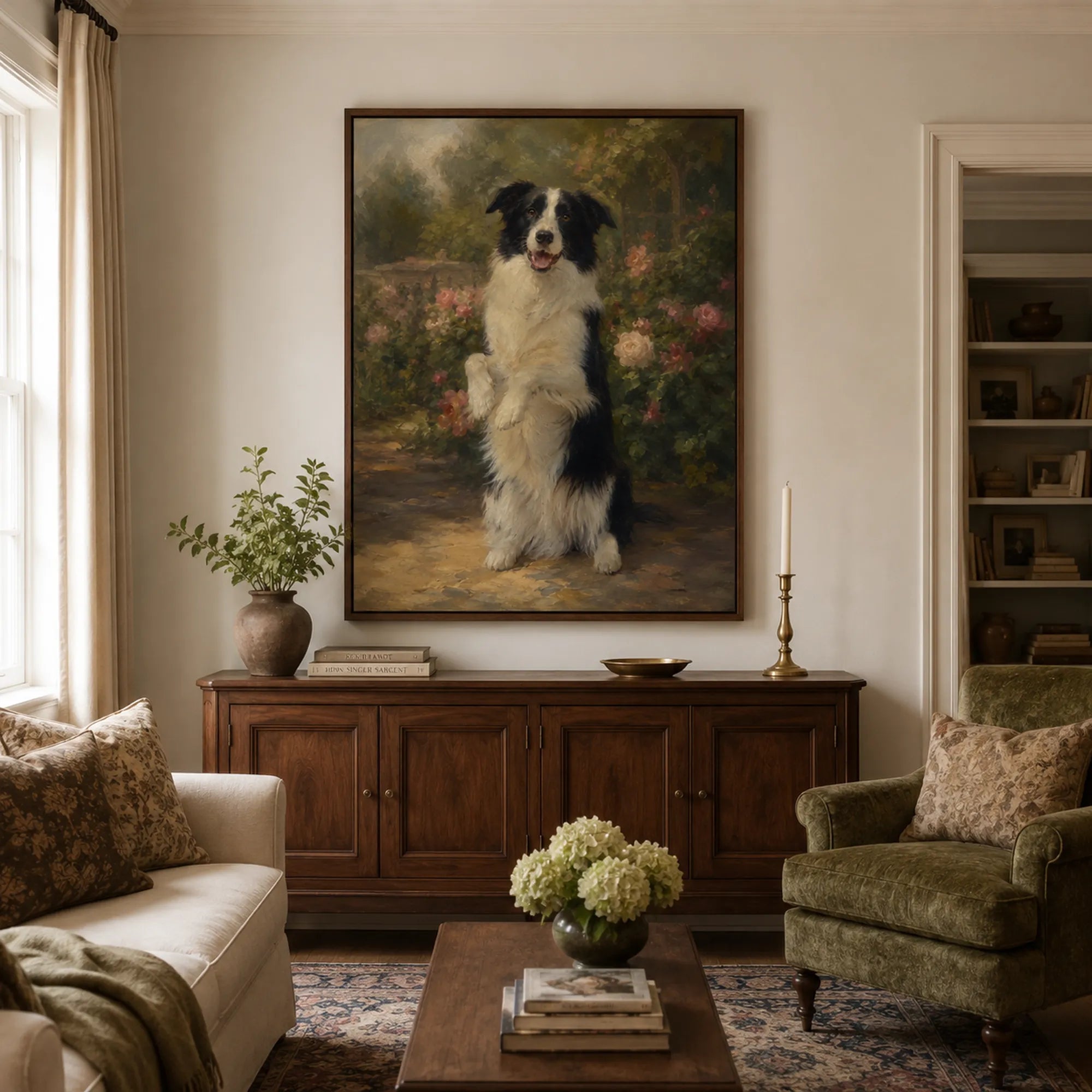 Custom Pet Portrait Oil Painting | Wildflower Meadow