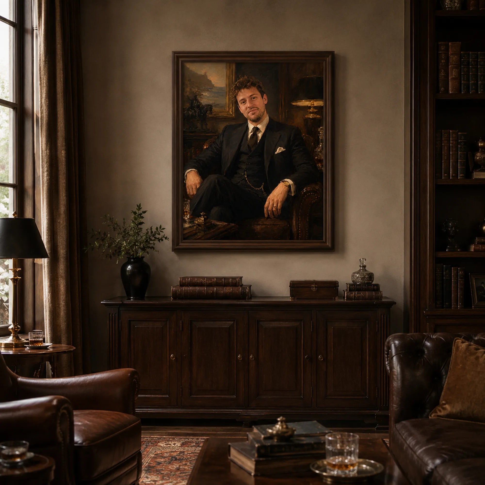 Custom Portrait Oil Painting | Old Money Gentleman