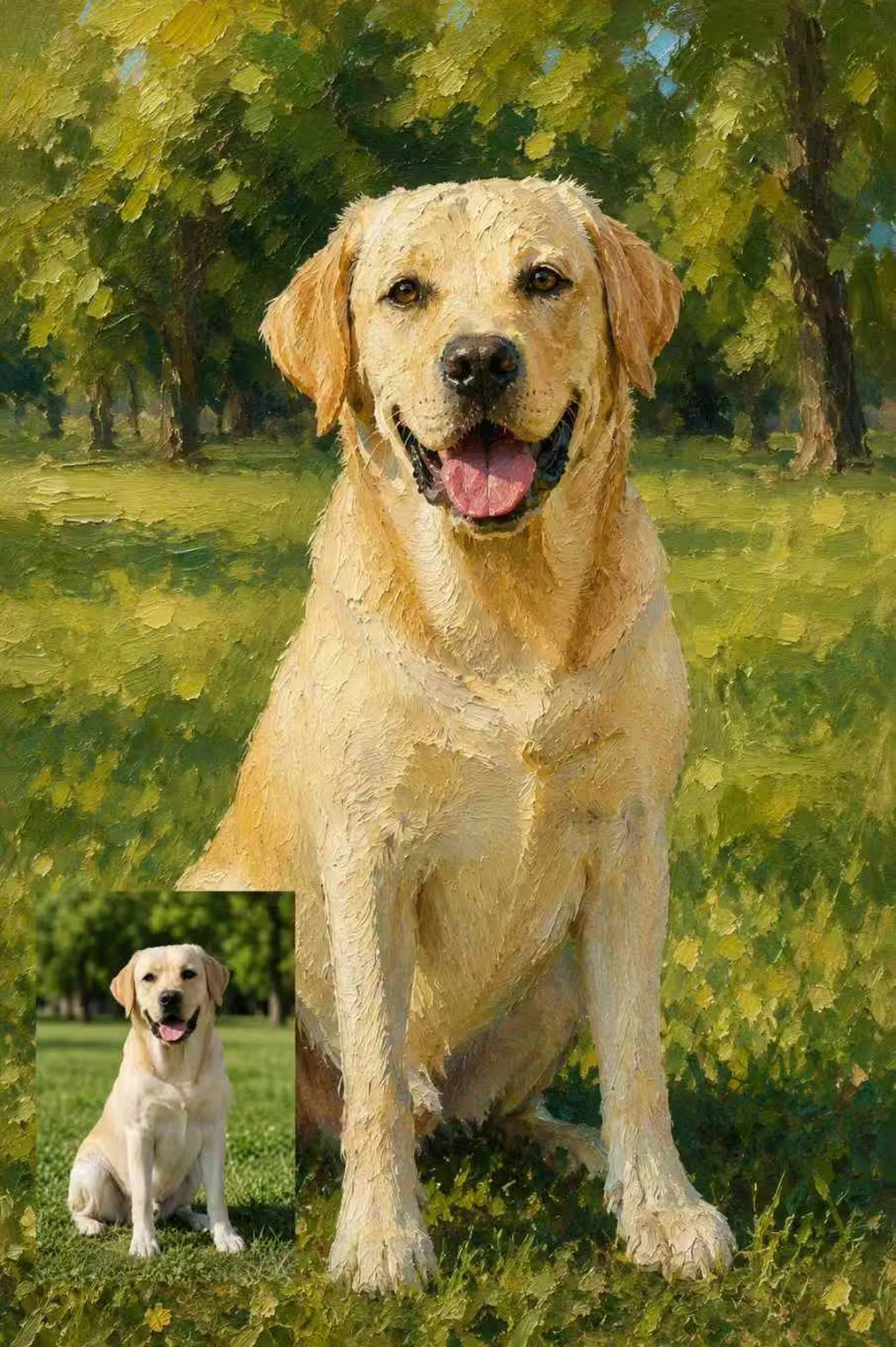 Custom Single Portrait Oil Painting | Original Background