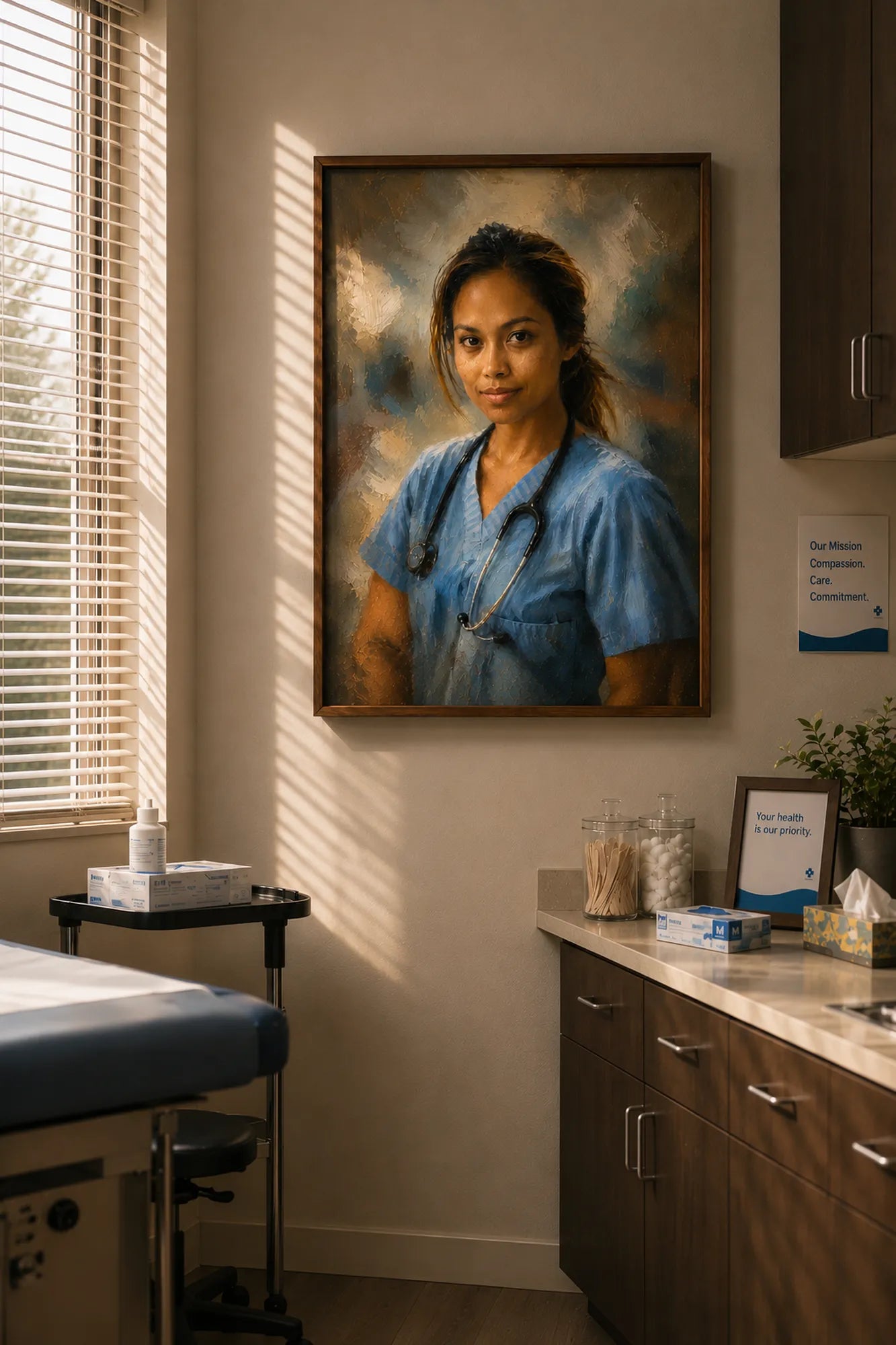 Custom Single Portrait Oil Painting | Original Background