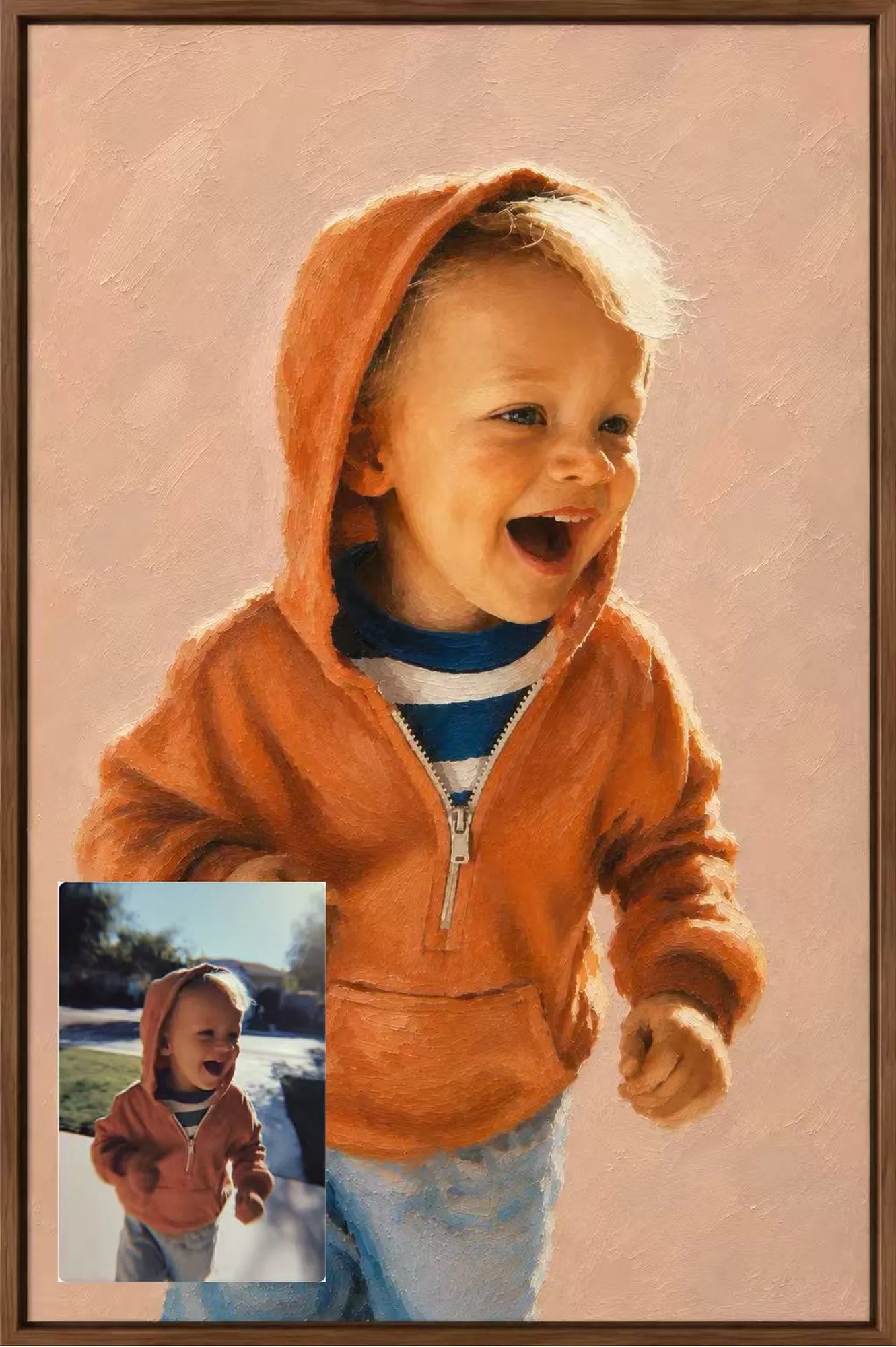 Custom Single Portrait Oil Painting | Solid Background