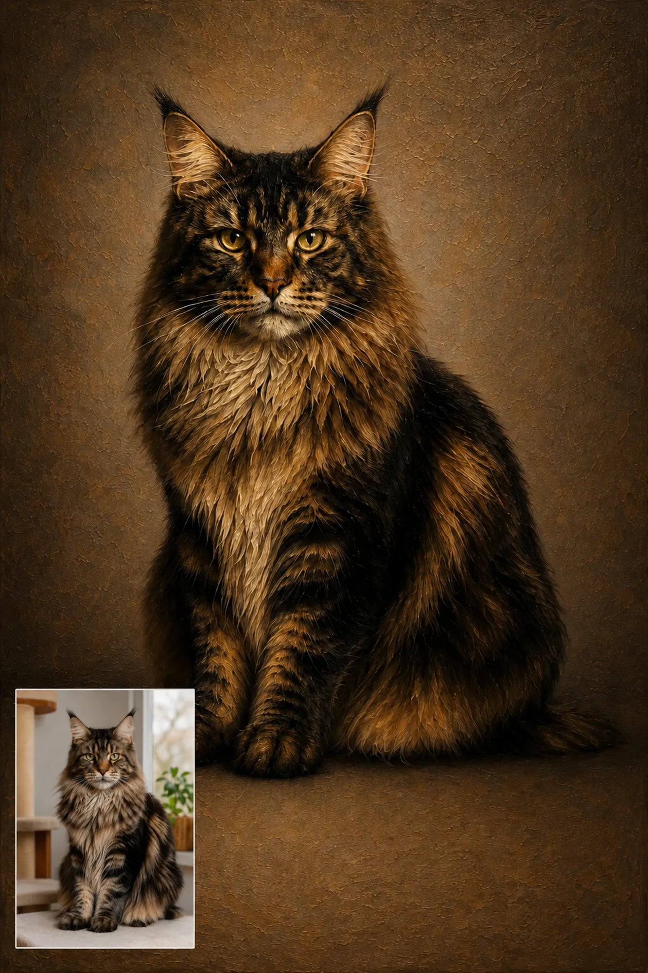 Custom Single Portrait Oil Painting | Solid Background