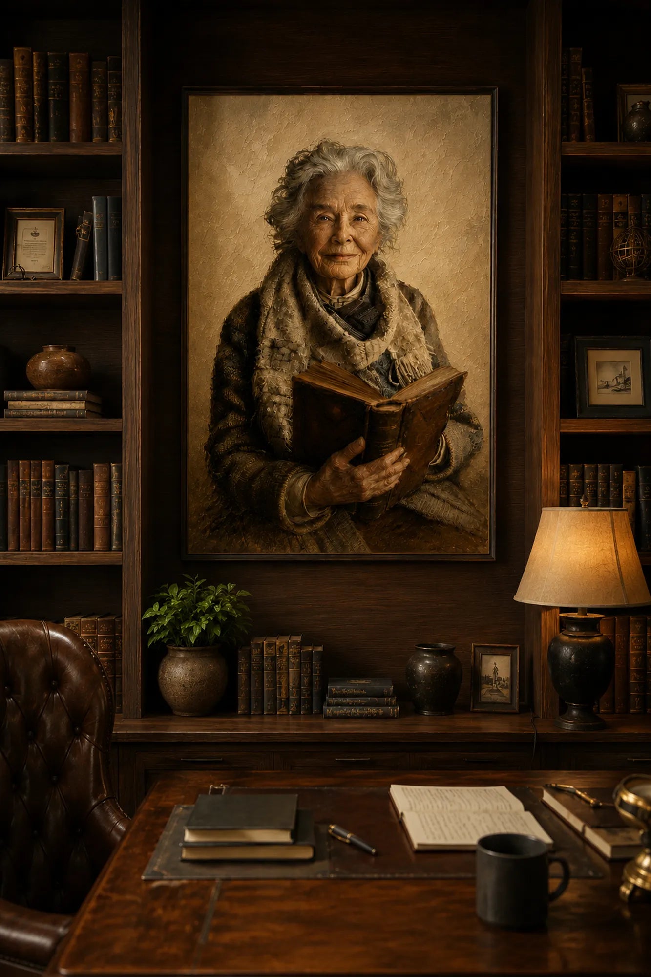 Custom Single Portrait Oil Painting | Solid Background