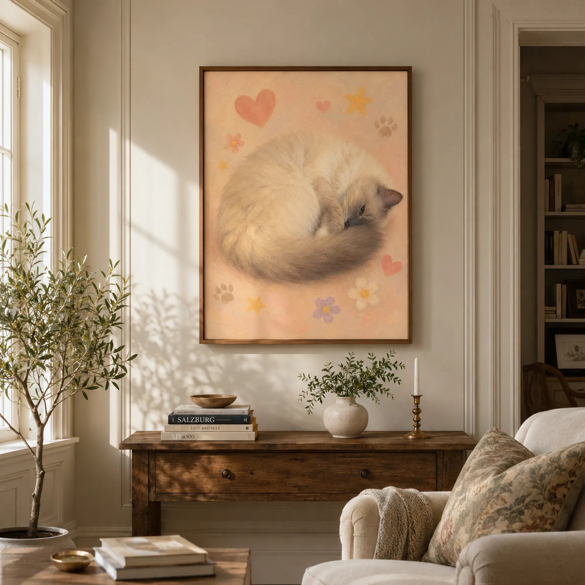 Custom Pet Portrait Oil Painting | Whimsical Pastel