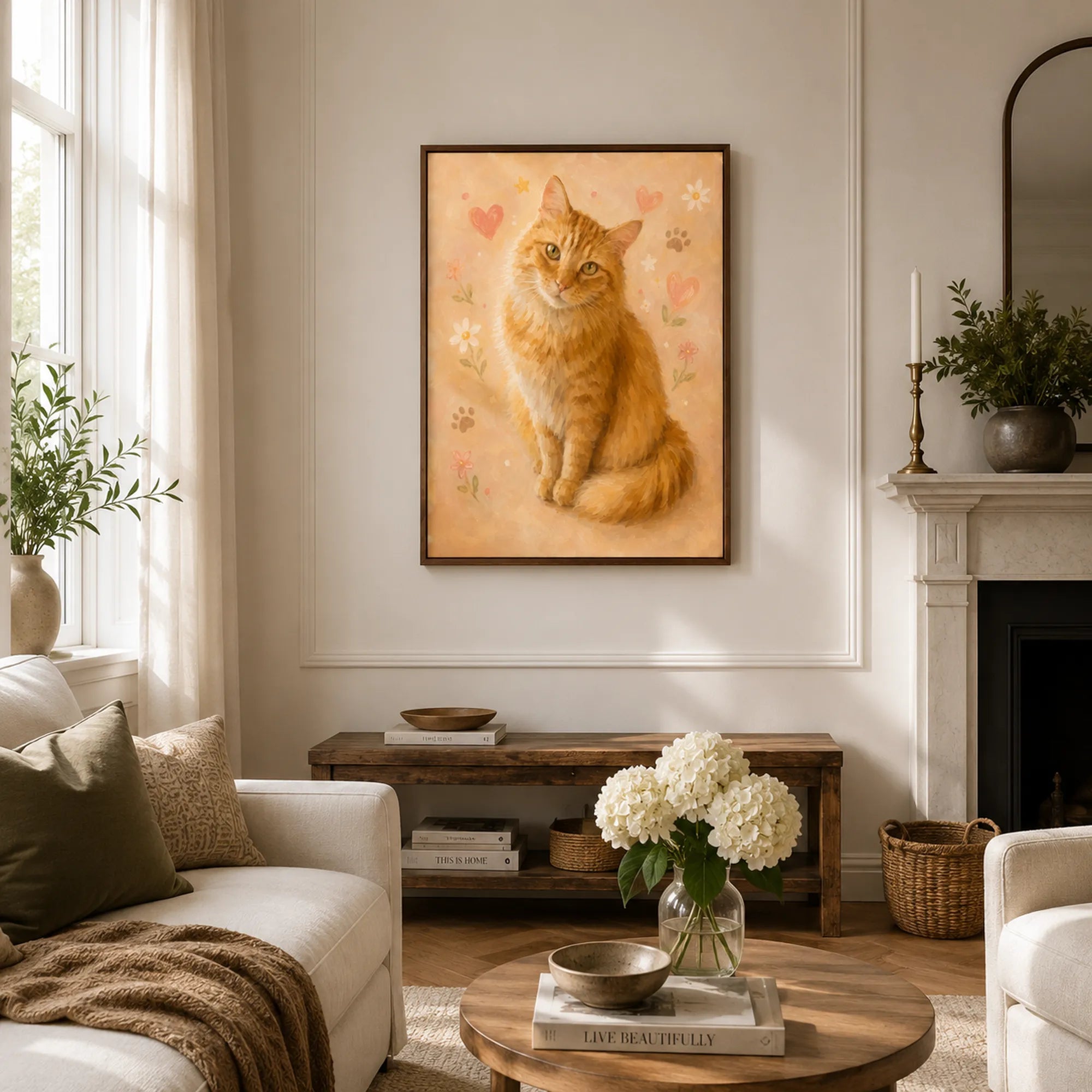Custom Pet Portrait Oil Painting | Whimsical Pastel