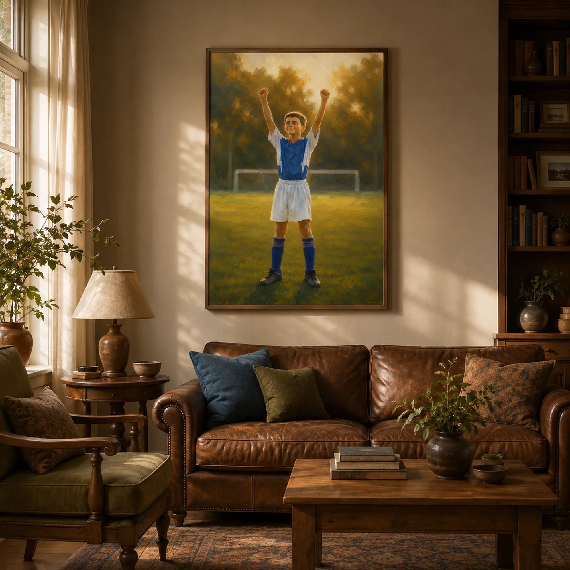 Custom Child Portrait Oil Painting | Young Athlete