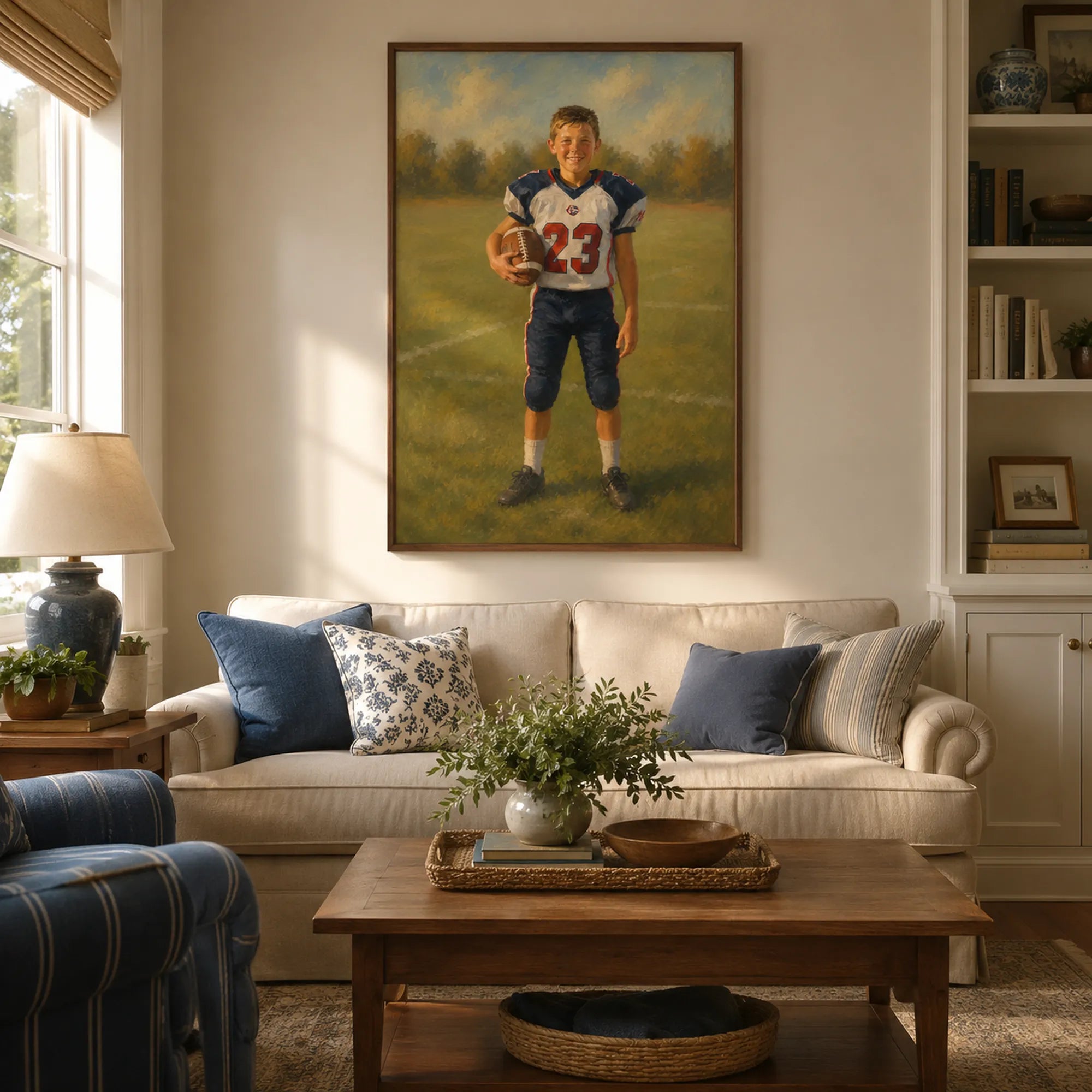 Custom Child Portrait Oil Painting | Young Athlete