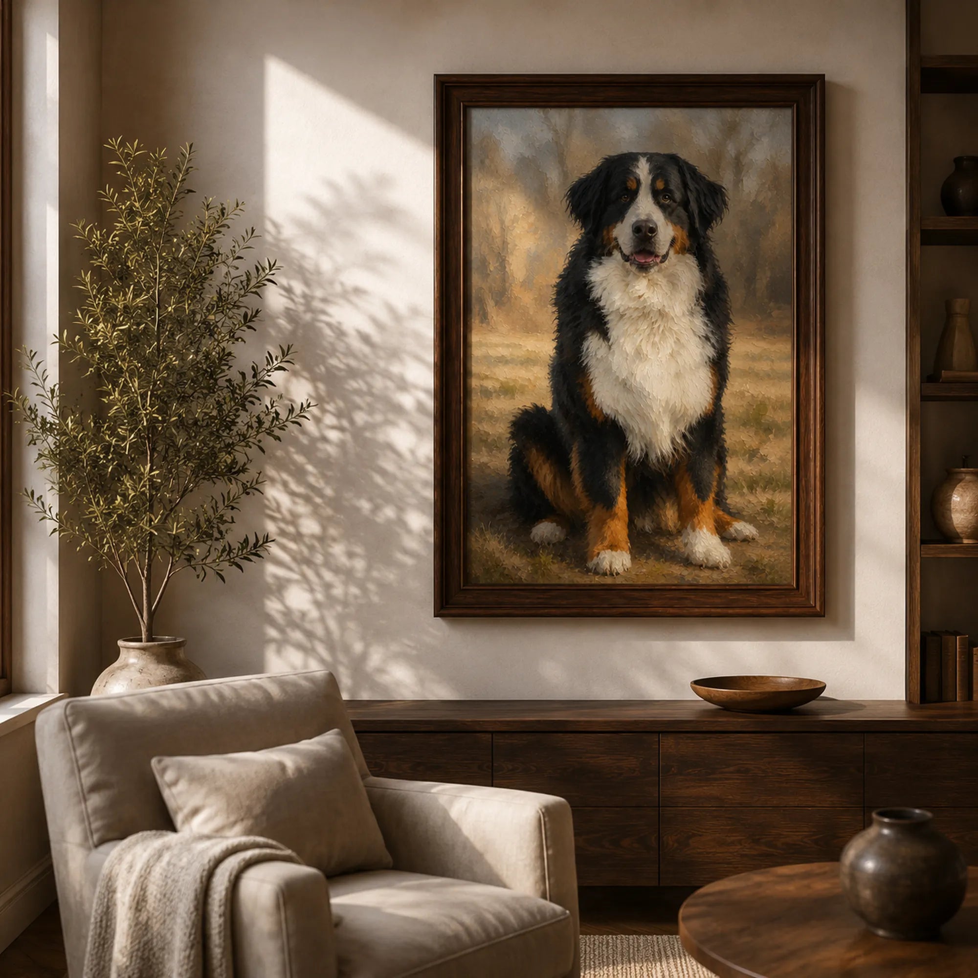 Custom Pet Portrait Oil Painting | Origin Background