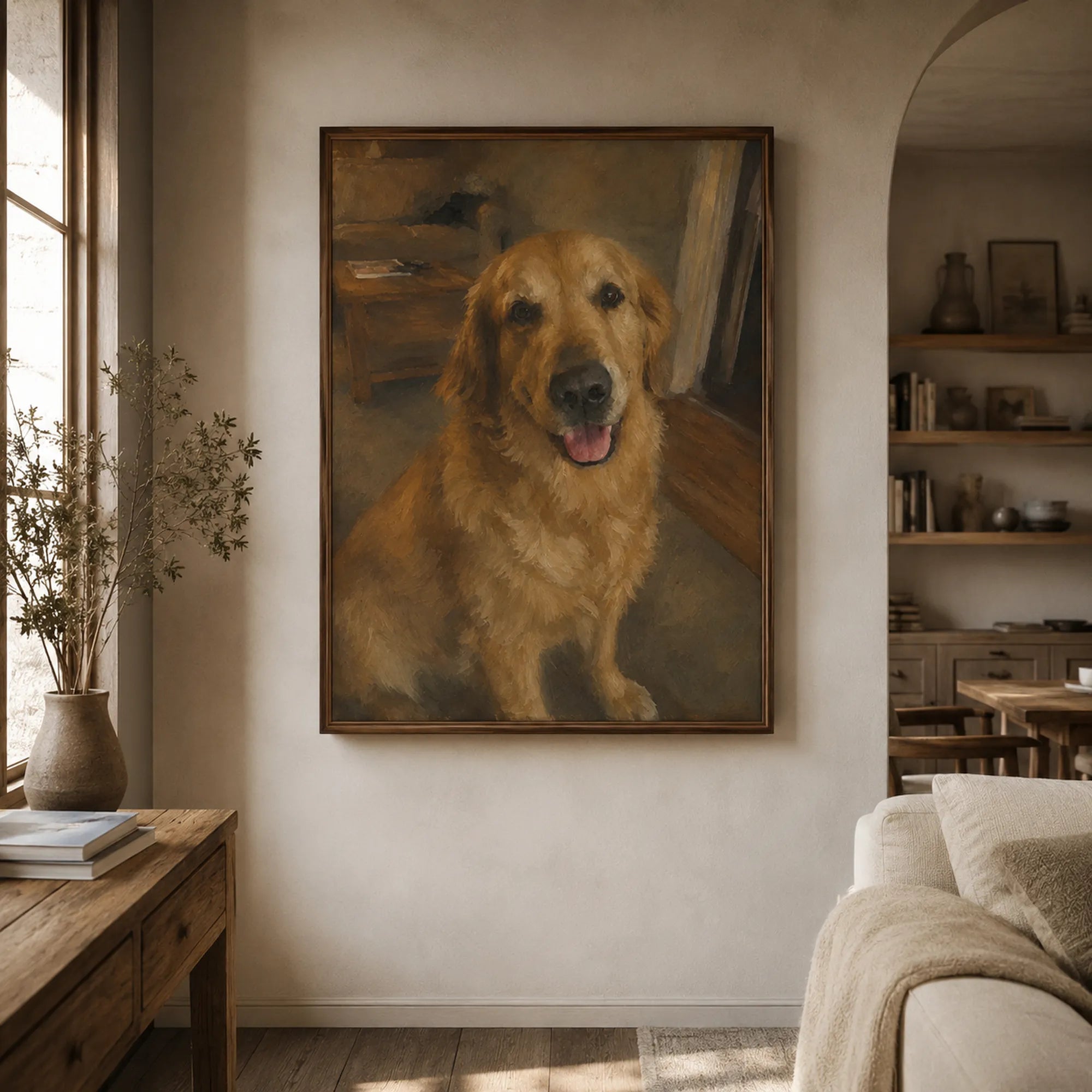 Custom Pet Portrait Oil Painting | Origin Background