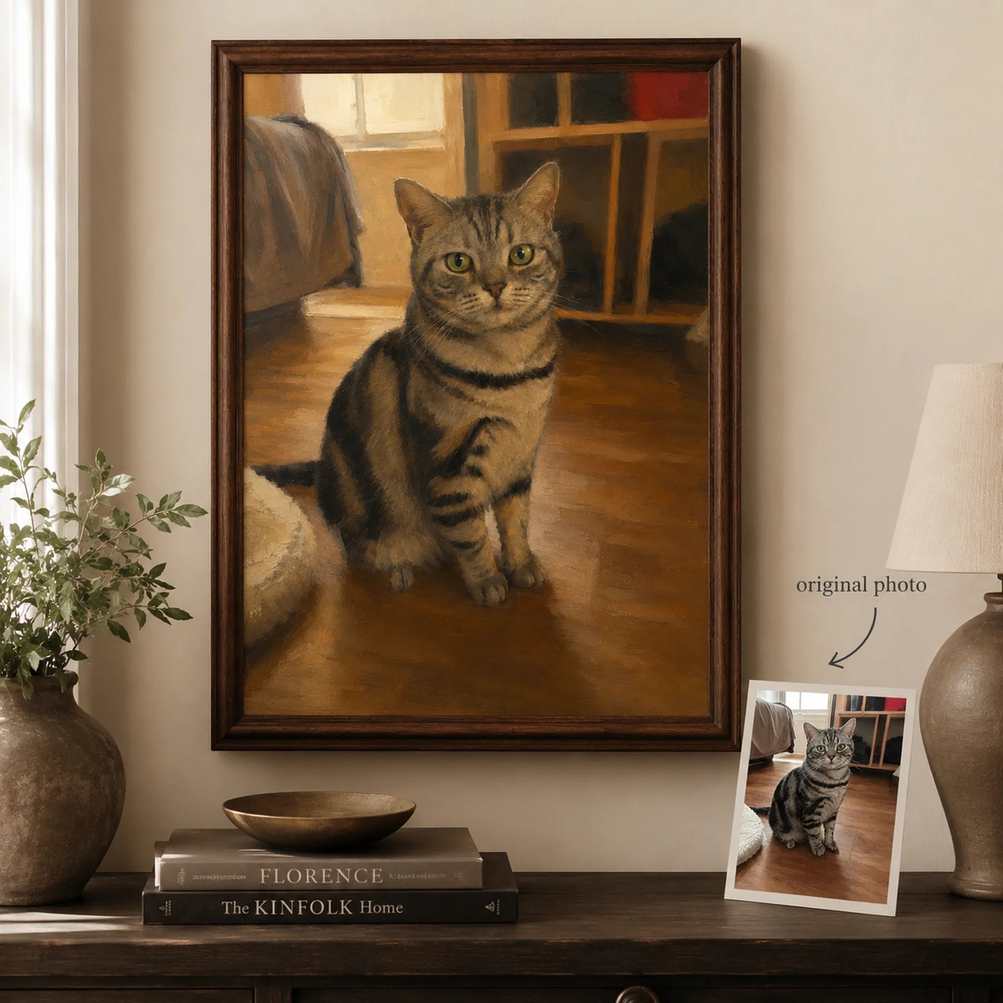 Custom Pet Portrait Oil Painting | Origin Background