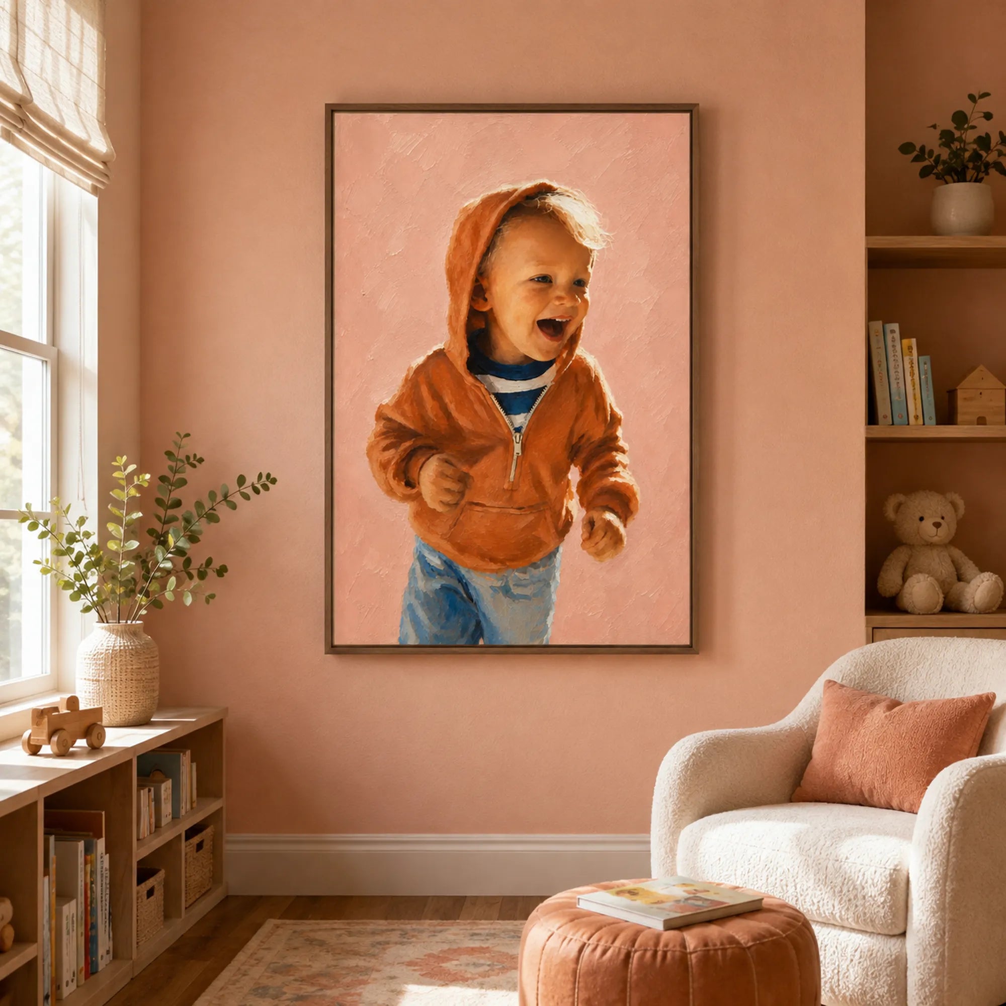 Custom Child Portrait Oil Painting | Childhood Moments