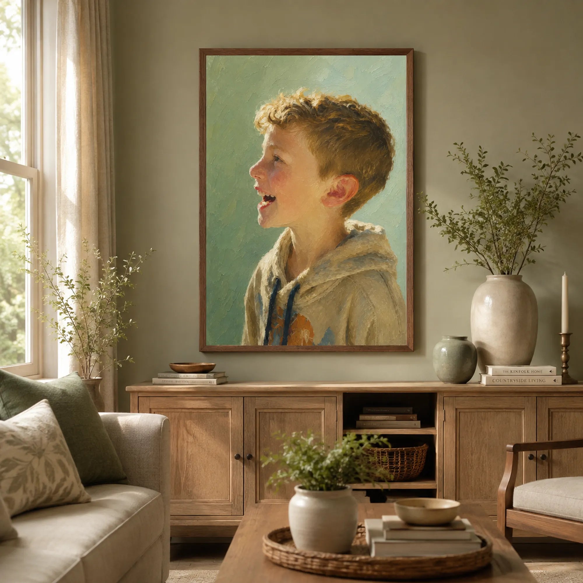 Custom Child Portrait Oil Painting | Childhood Moments