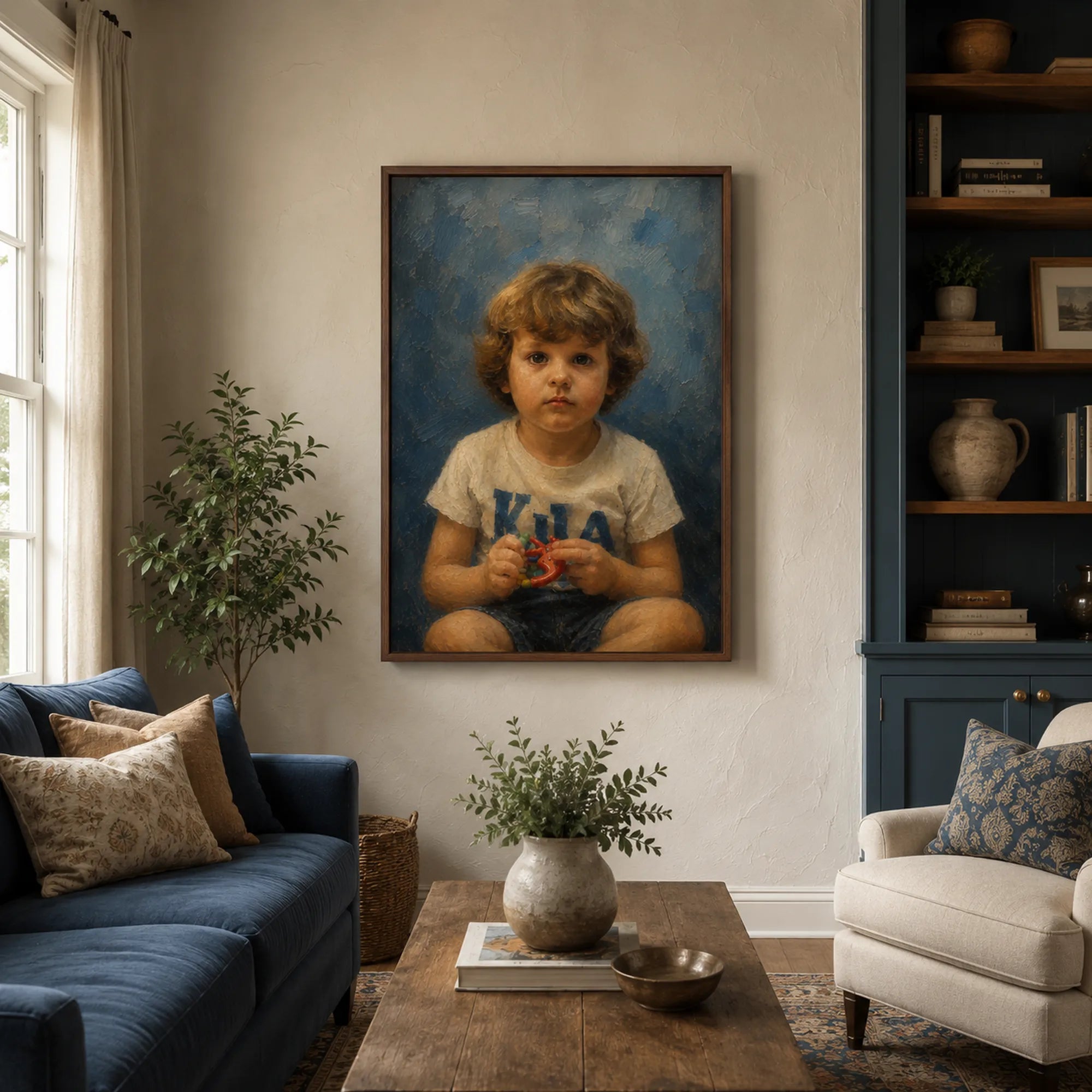 Custom Child Portrait Oil Painting | Childhood Moments