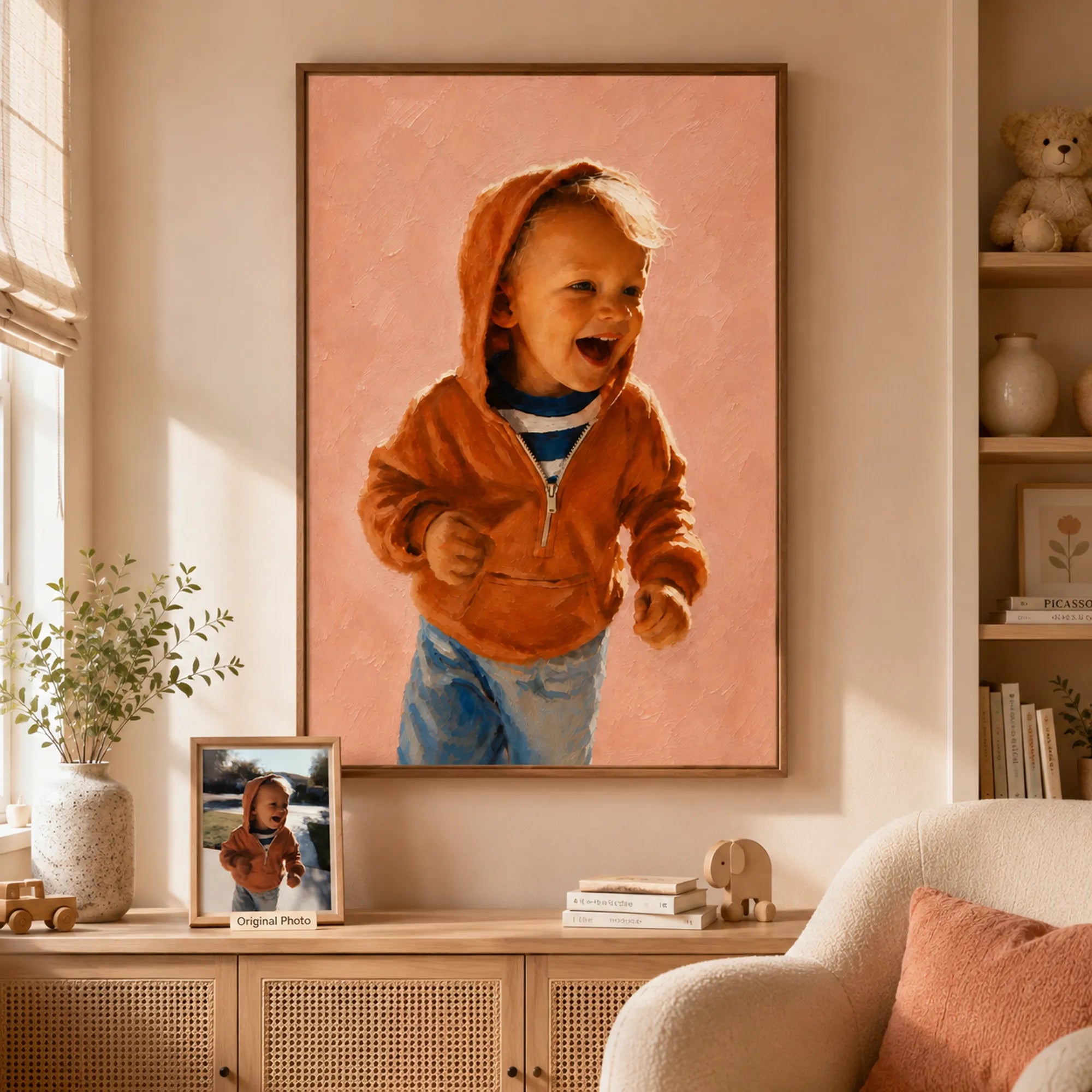 Custom Child Portrait Oil Painting | Childhood Moments