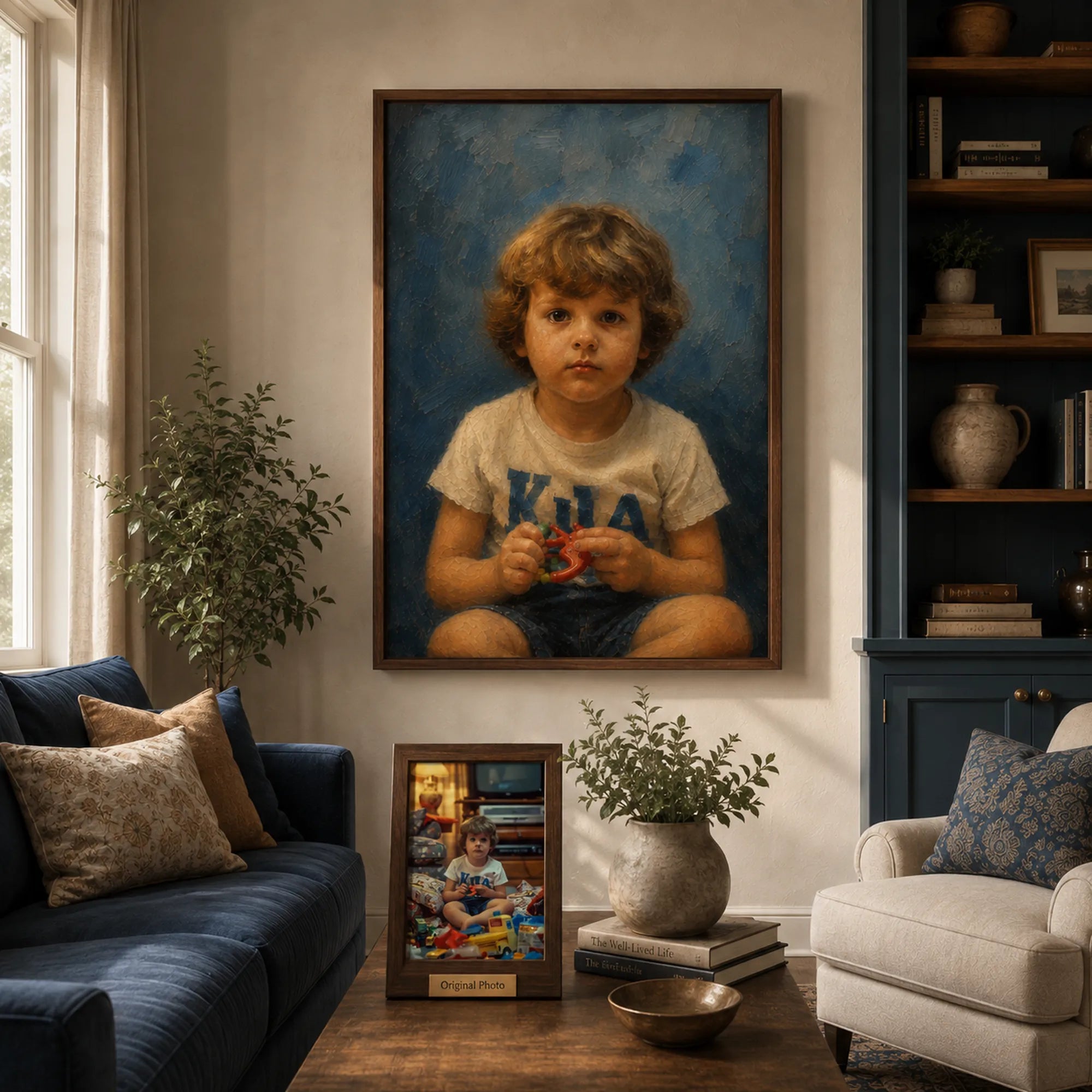 Custom Child Portrait Oil Painting | Childhood Moments