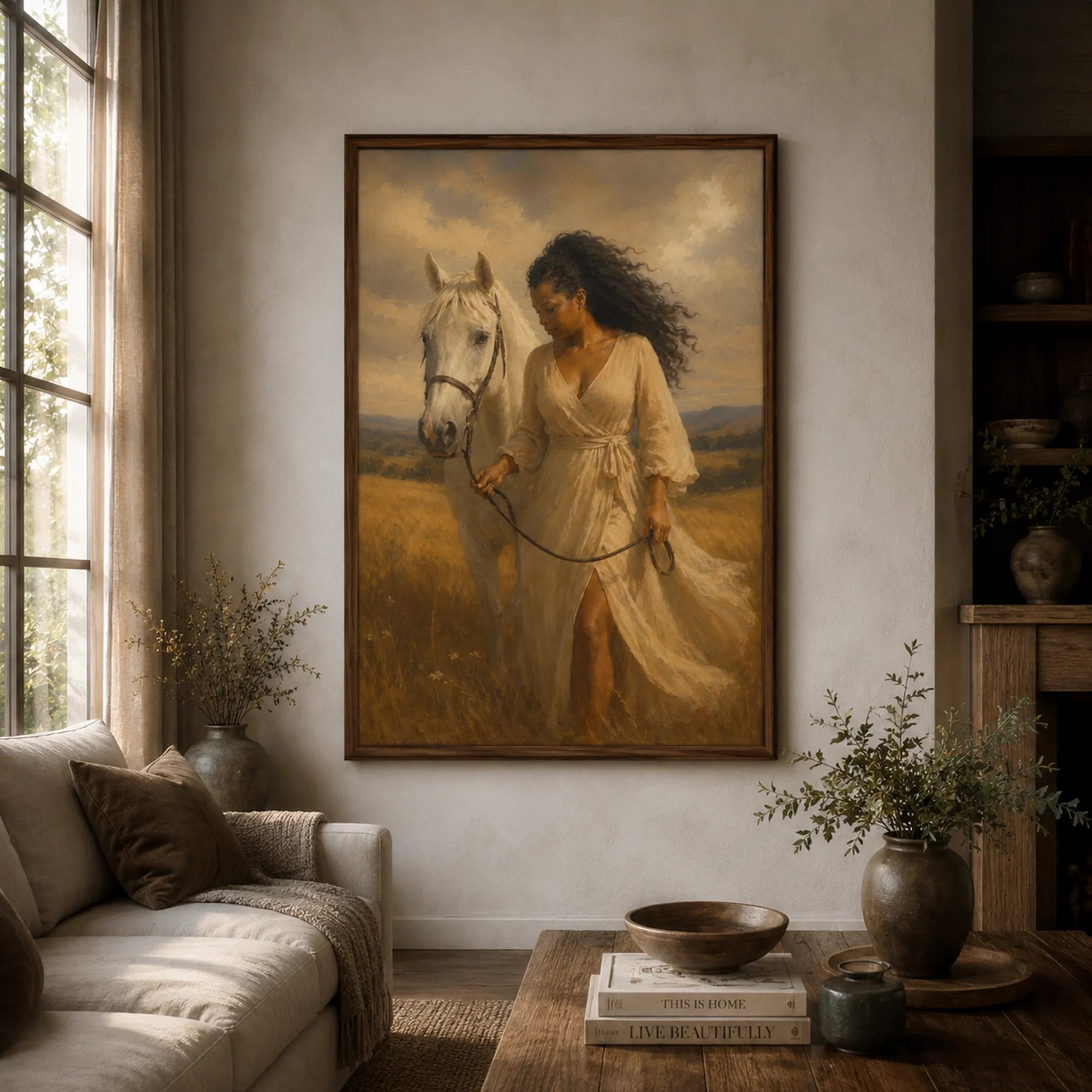 Custom Portrait Oil Painting | Equestrian Elegance