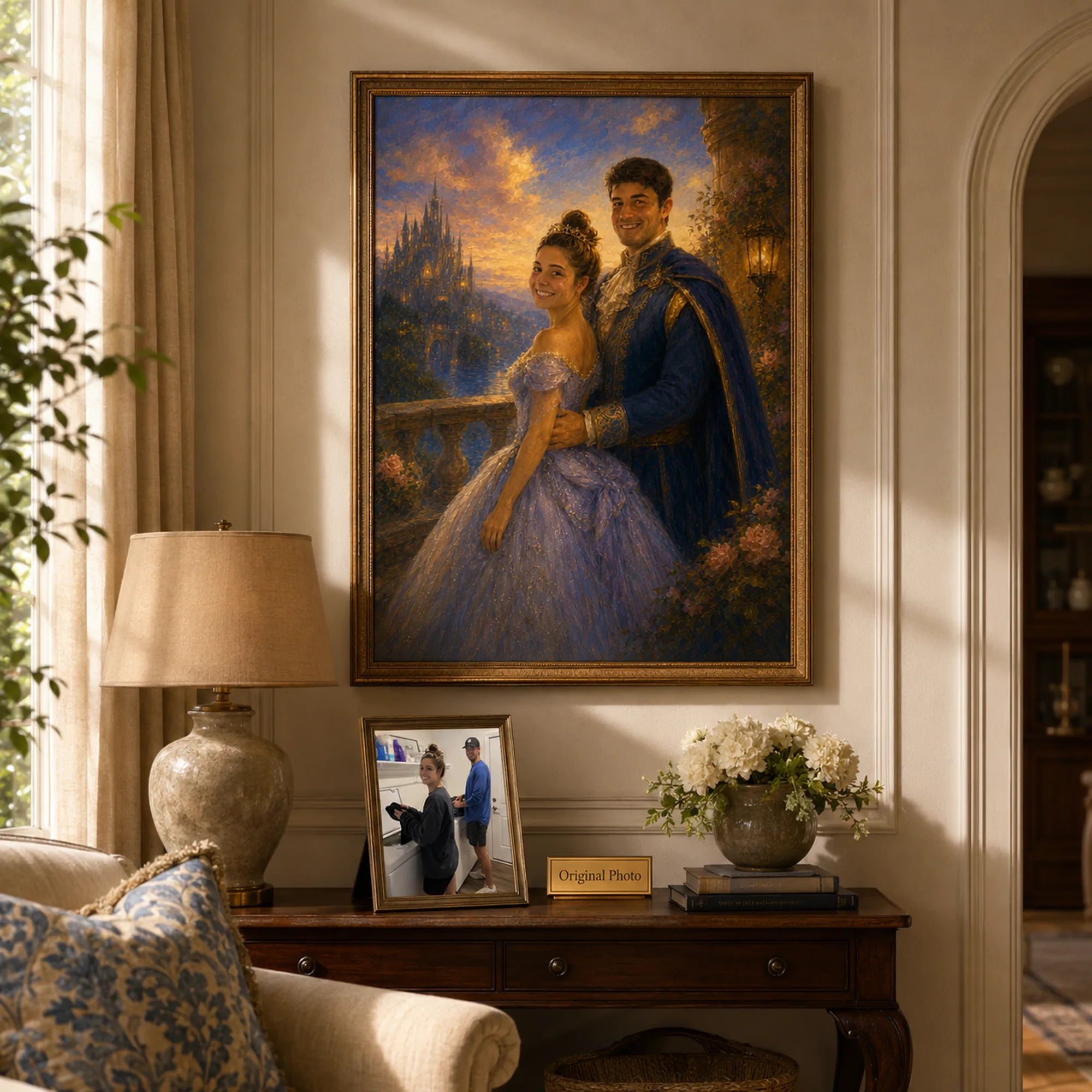 Custom 2-3 People Portrait Oil Painting | Fairy Tale Romance