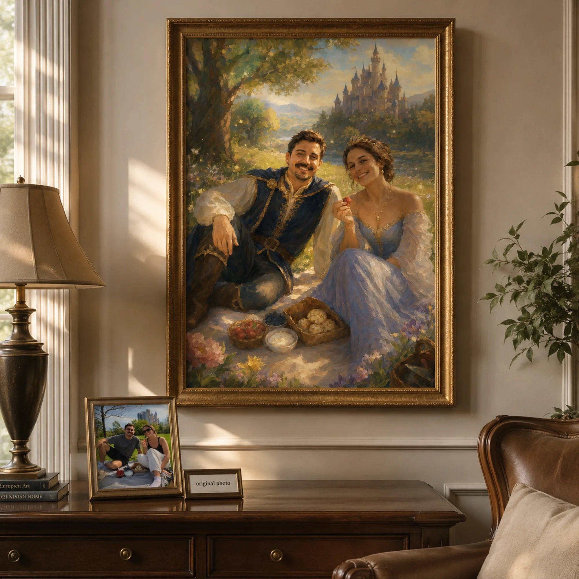 Custom 2-3 People Portrait Oil Painting | Fairy Tale Romance