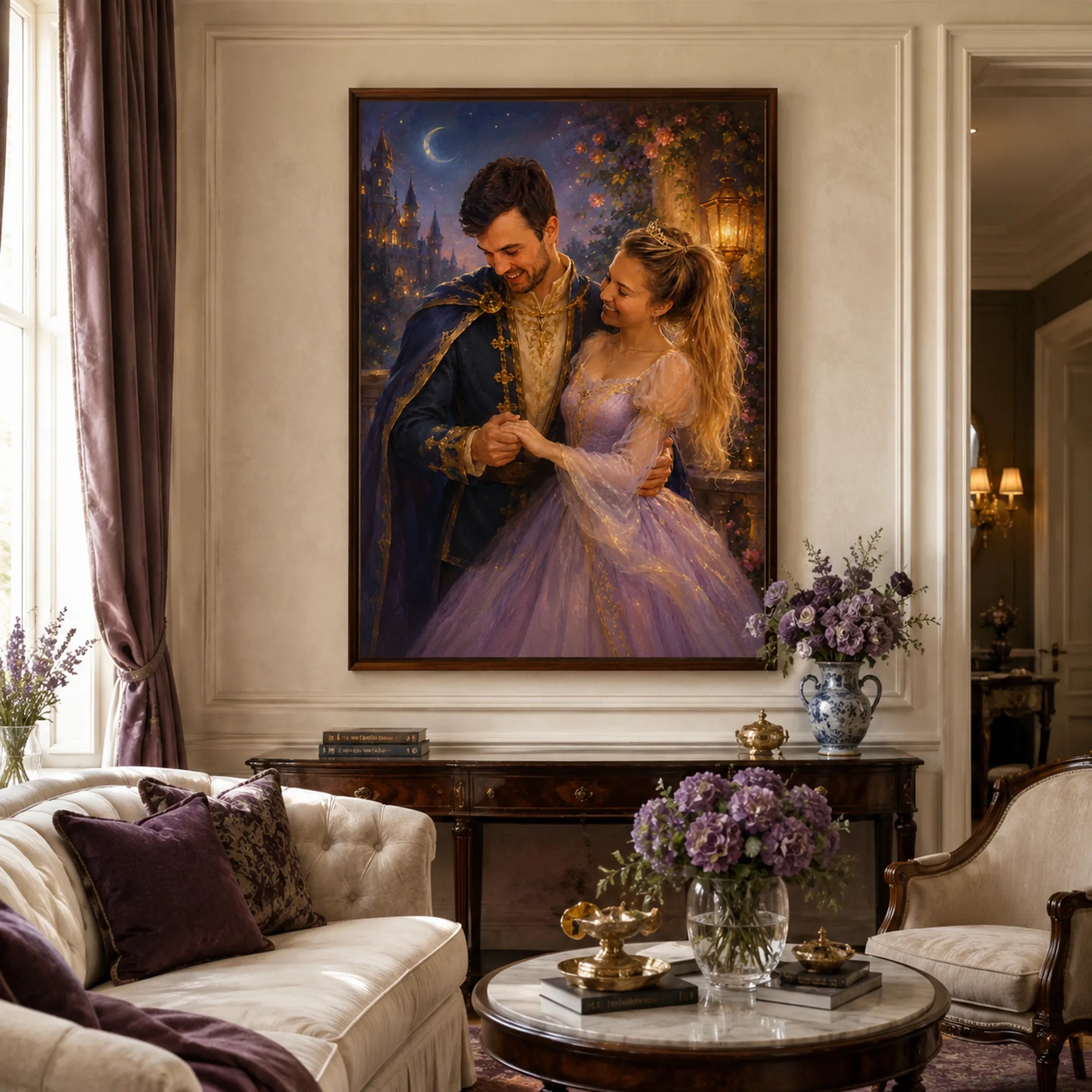 Custom 2-3 People Portrait Oil Painting | Fairy Tale Romance
