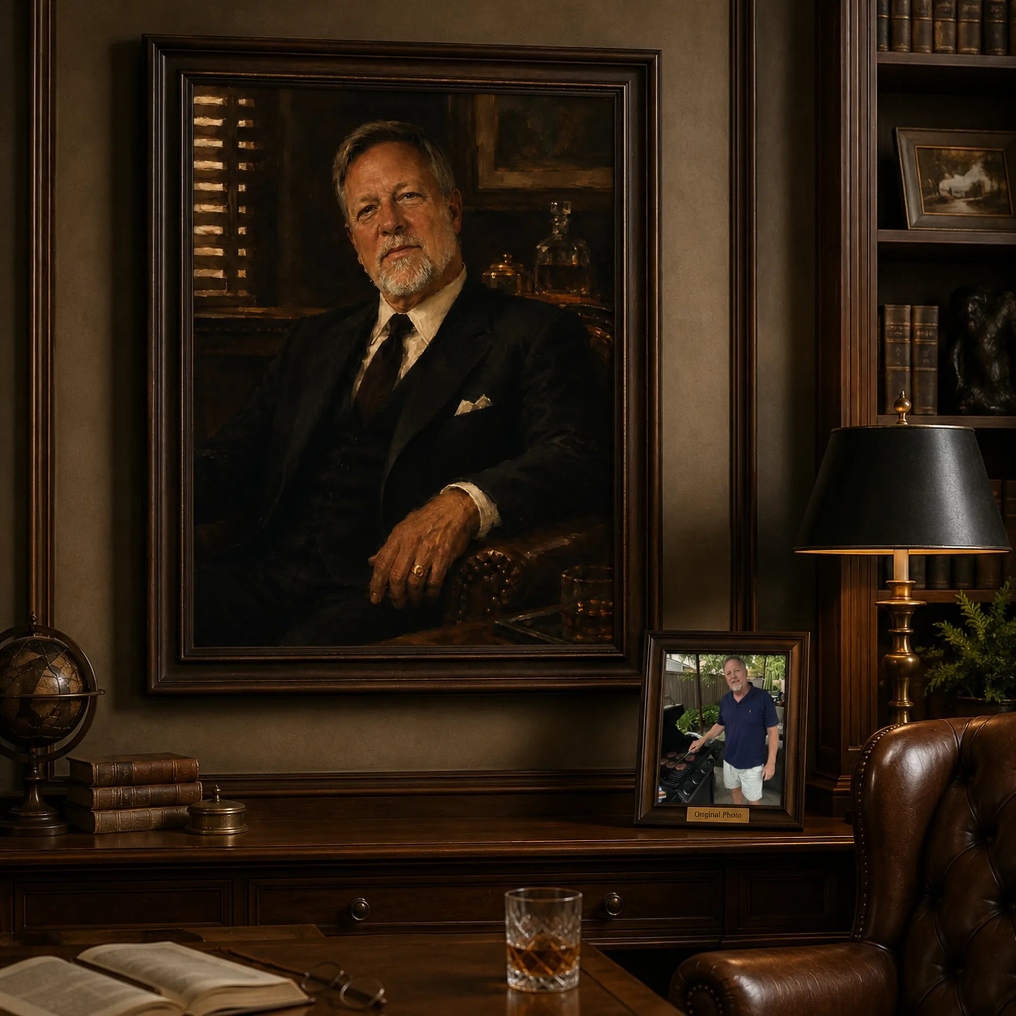 Custom Portrait Oil Painting | Old Money Gentleman