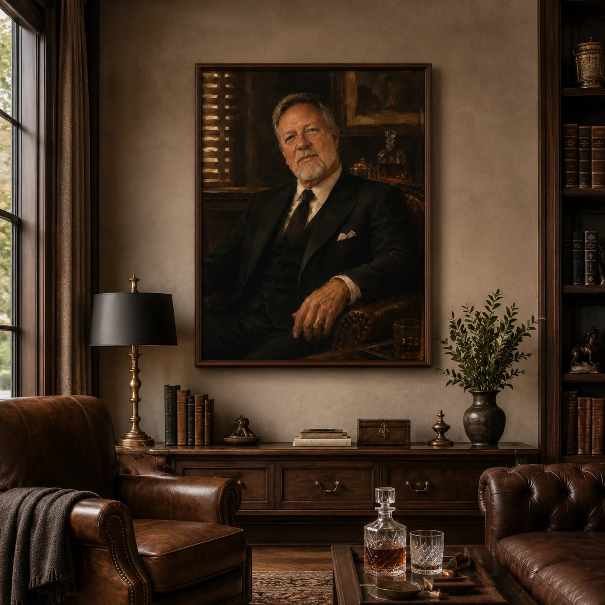 Custom Portrait Oil Painting | Old Money Gentleman
