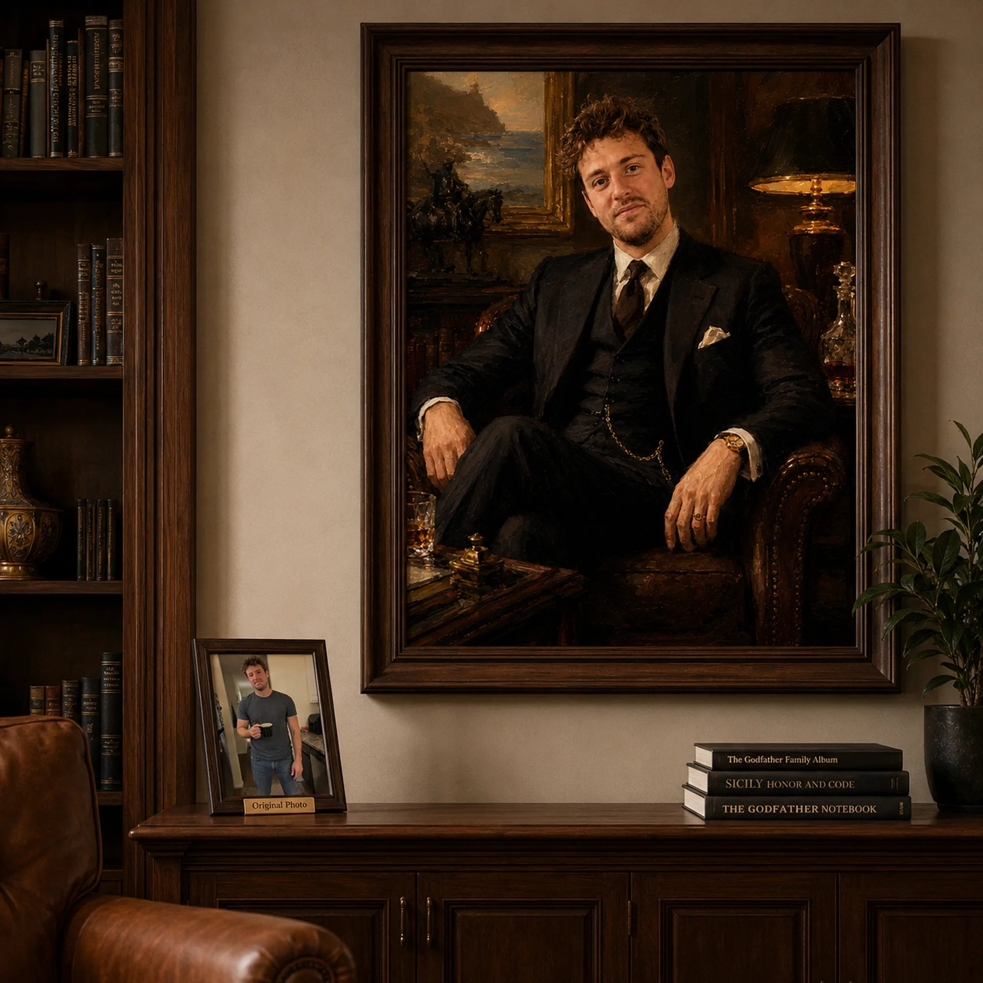 Custom Portrait Oil Painting | Old Money Gentleman