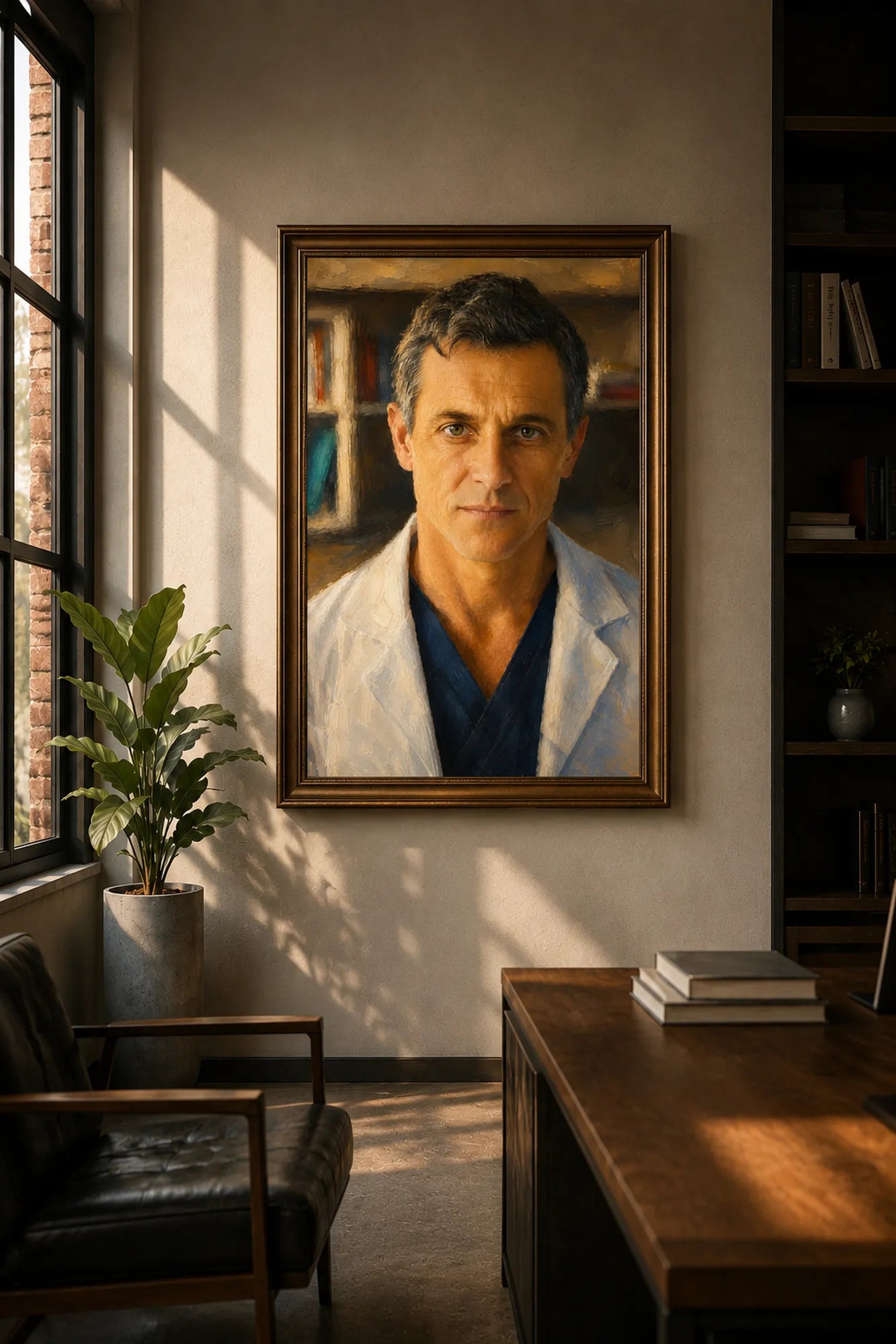 Custom Single Portrait Oil Painting | Original Background