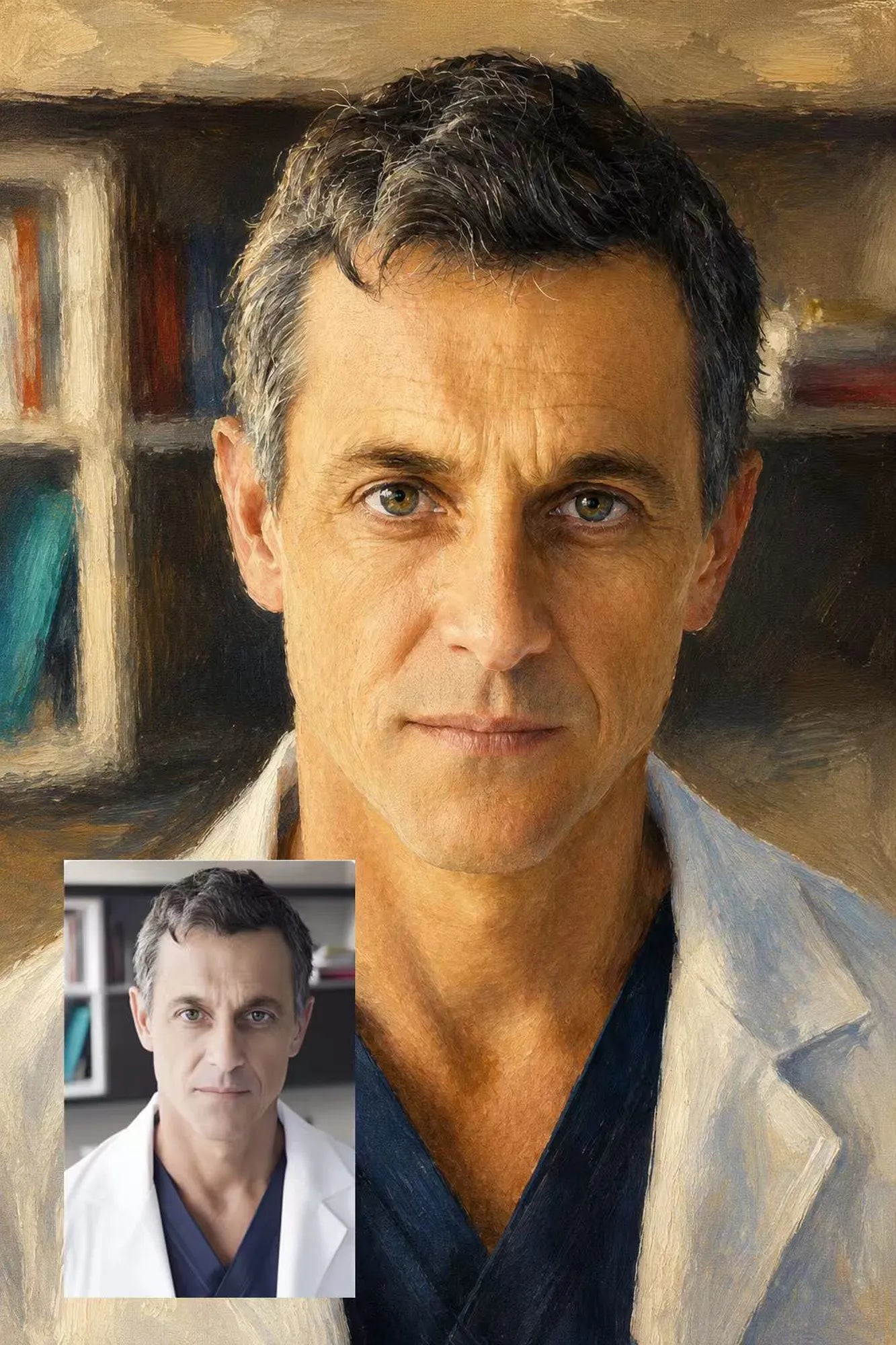 Custom Single Portrait Oil Painting | Original Background