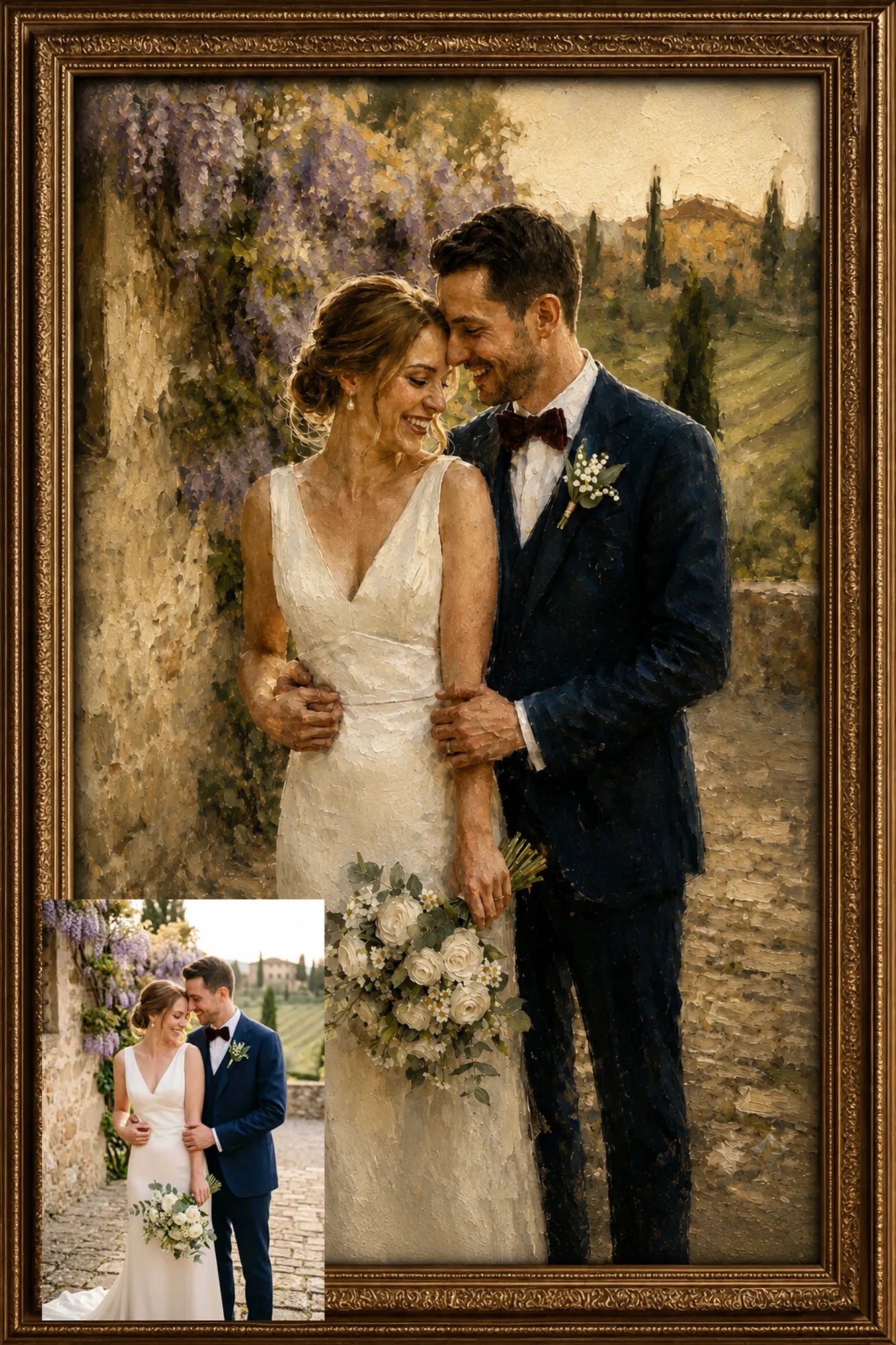 Custom 2-3 People Portrait Oil Painting | Origin Background