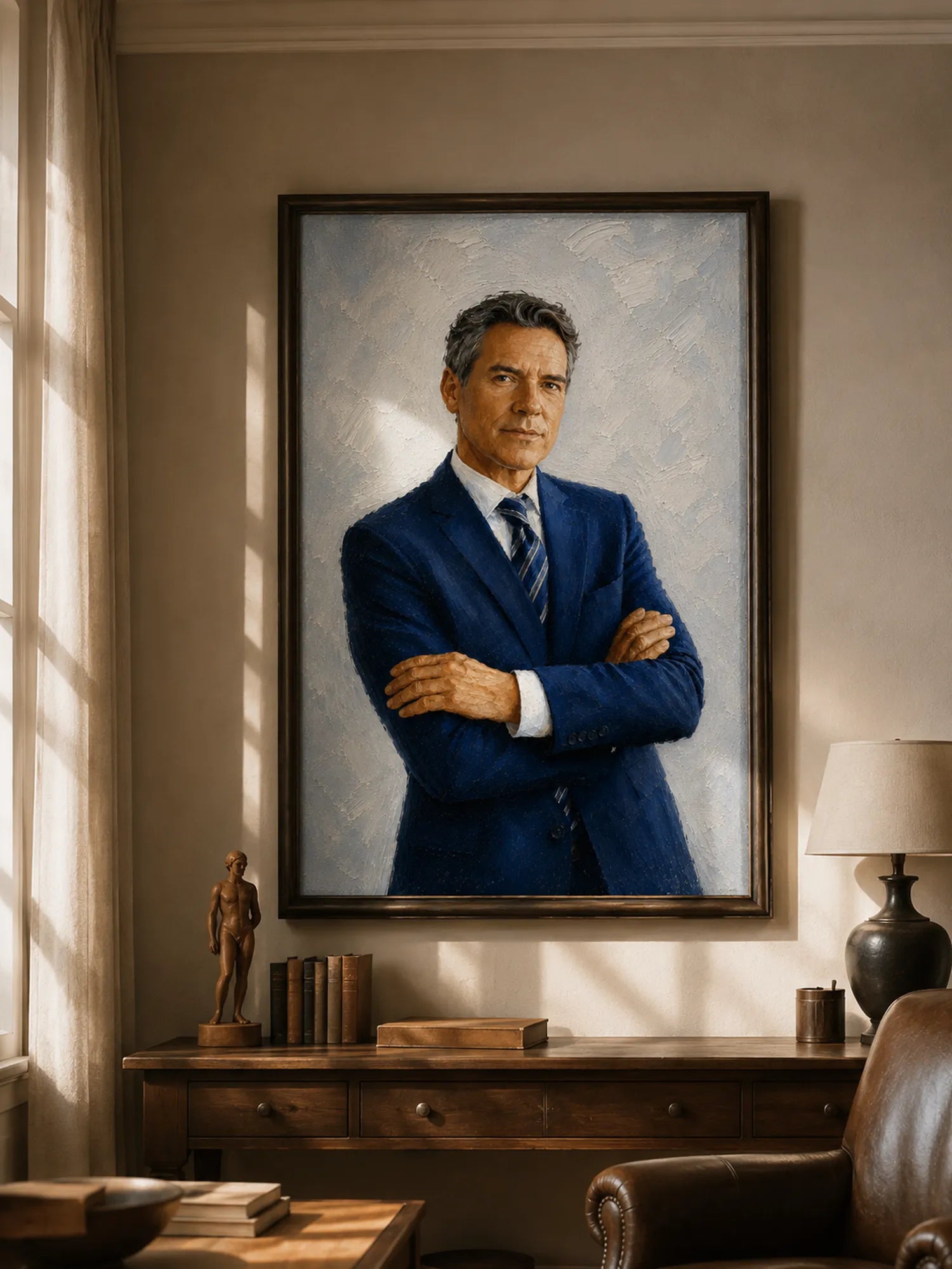 Custom Single Portrait Oil Painting | Solid Background