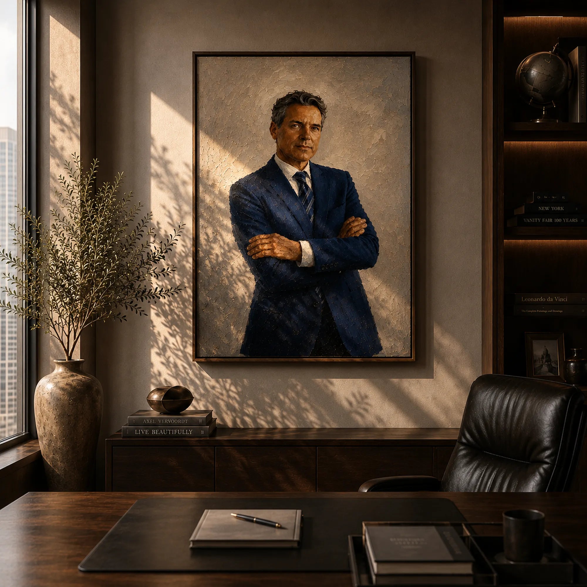 Custom Single Portrait Oil Painting | Solid Background