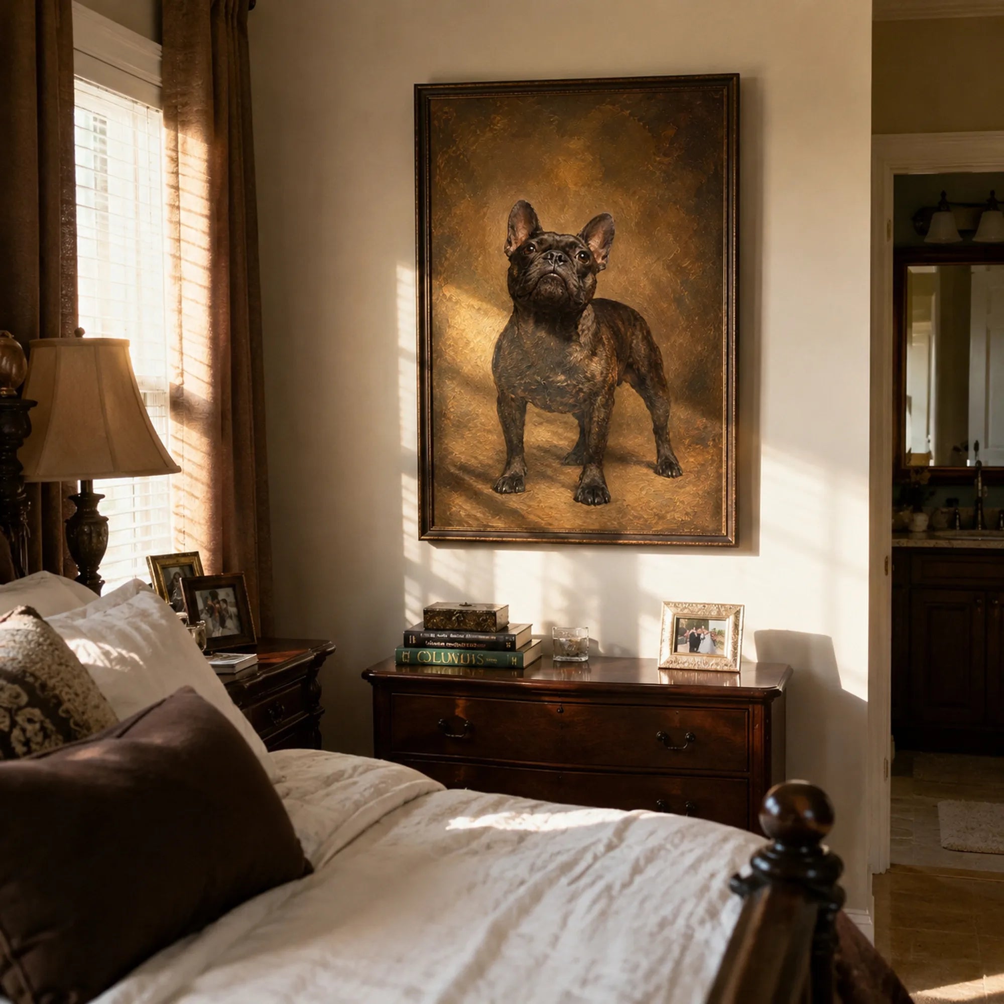 Custom Pet Portrait Oil Painting | Solid Background