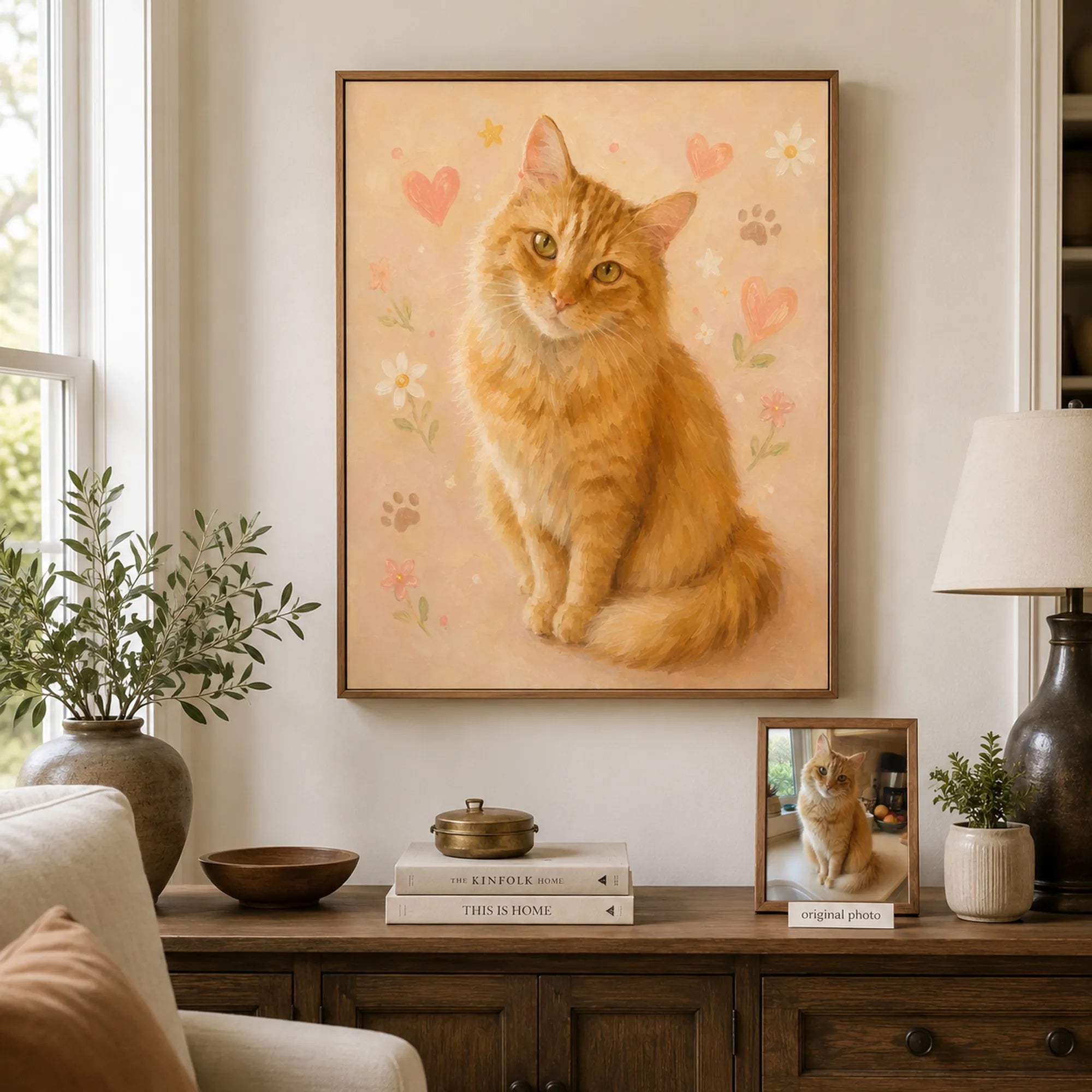 Custom Pet Portrait Oil Painting | Whimsical Pastel