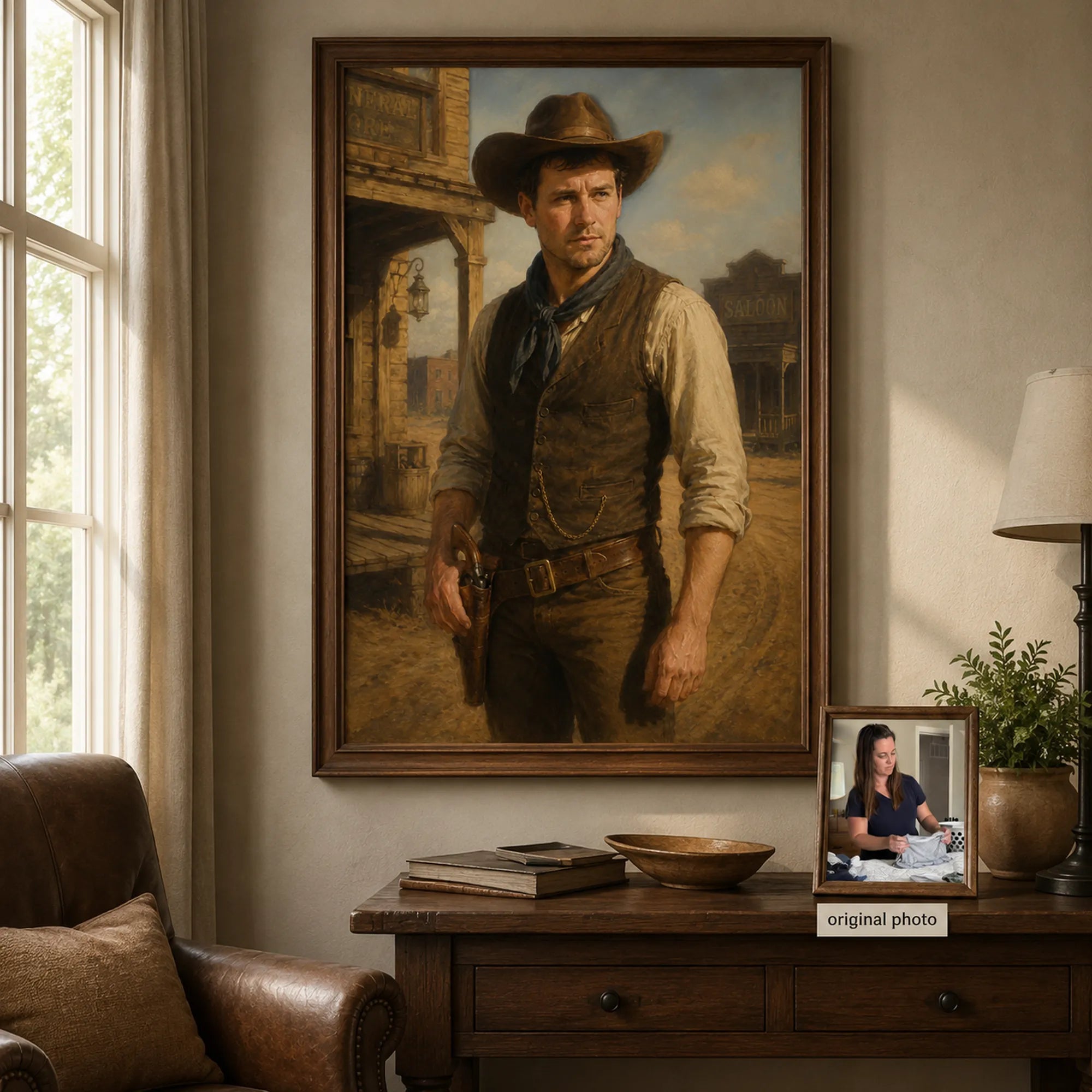 Custom Portrait Oil Painting | Wild West
