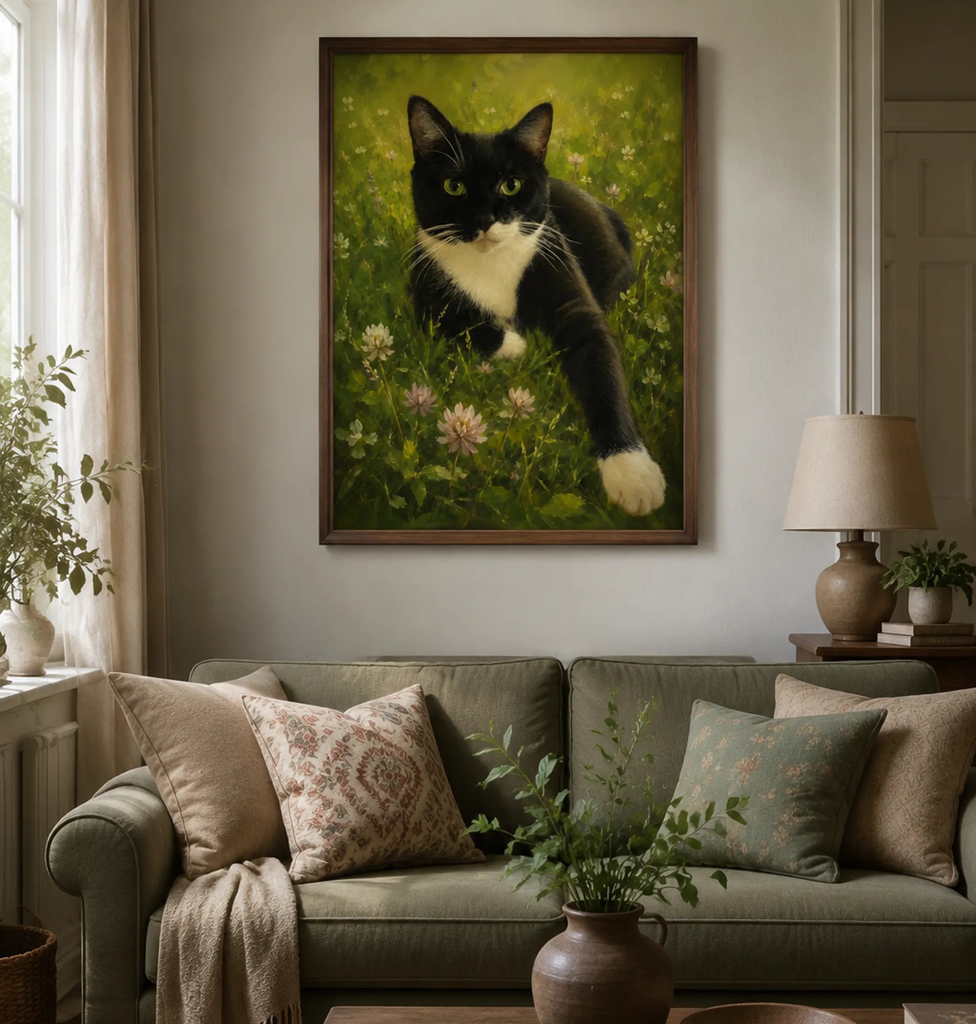 Custom Pet Portrait Oil Painting | Wildflower Meadow